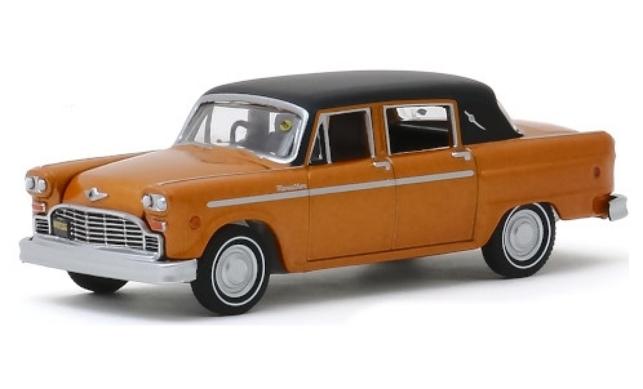 Checker Marathon 1/64 Greenlight metallico orange/matt-nero 1972 modellino in miniatura