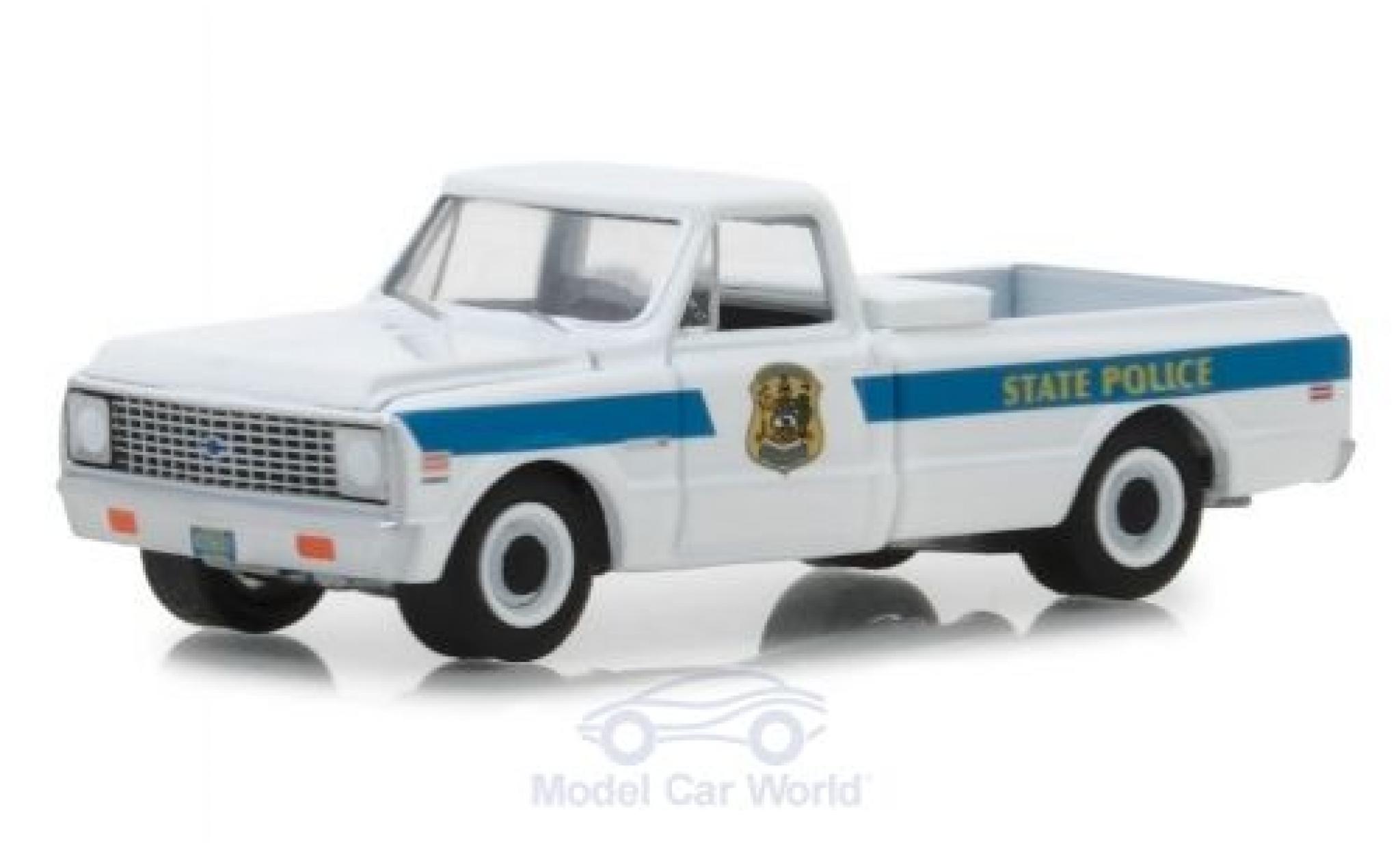 Chevrolet C-10 1/64 Greenlight Cheyenne Delaware State Police 1972 modellino in miniatura
