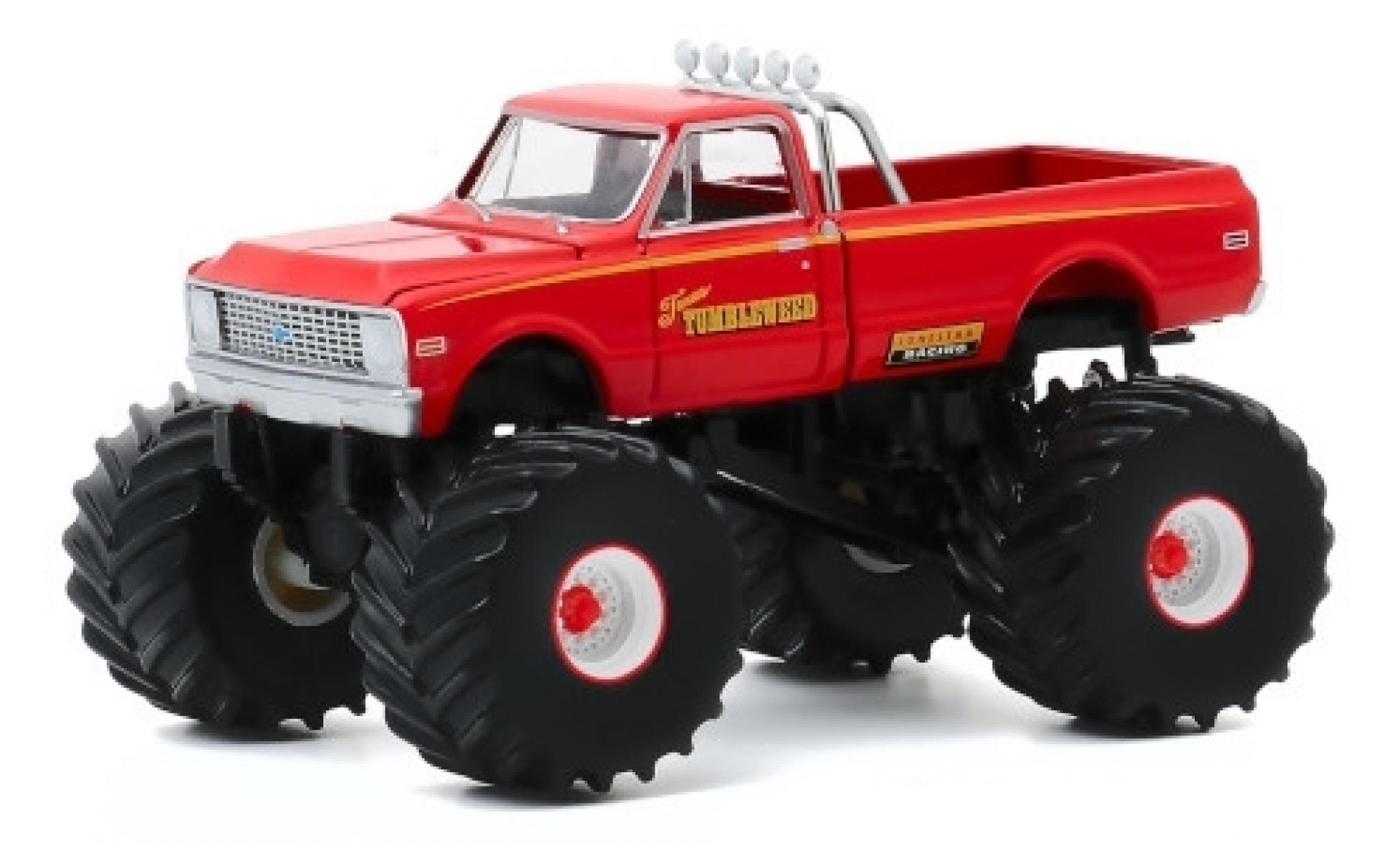 Chevrolet C-10 1/64 Greenlight Monster Truck Texas Tumbleweed 1972 modellino in miniatura