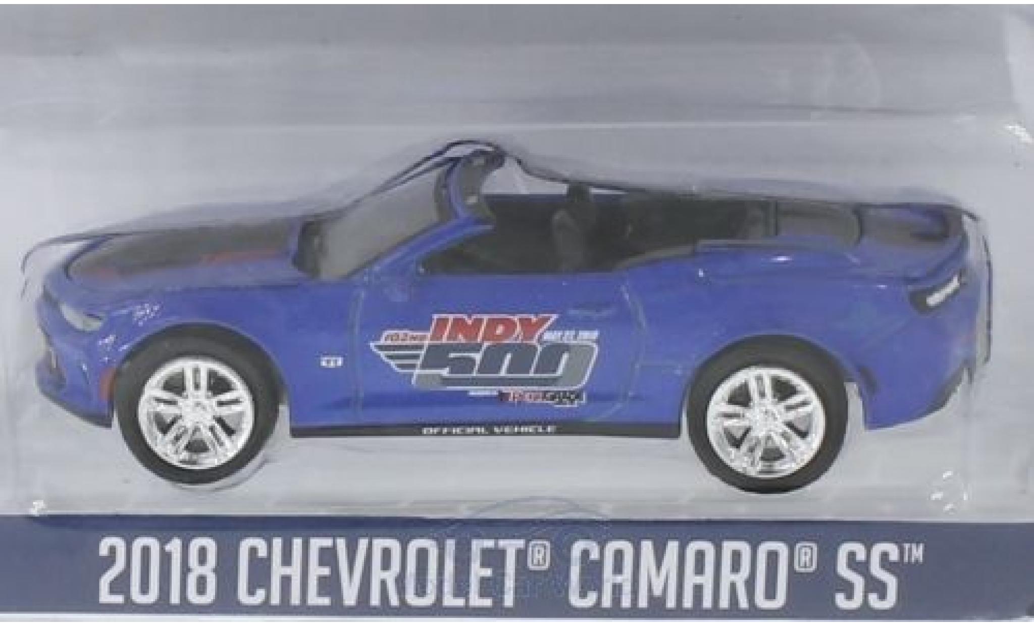 Chevrolet Camaro 1/64 Greenlight blu 2018 102 Running Indy 500 modellino in miniatura