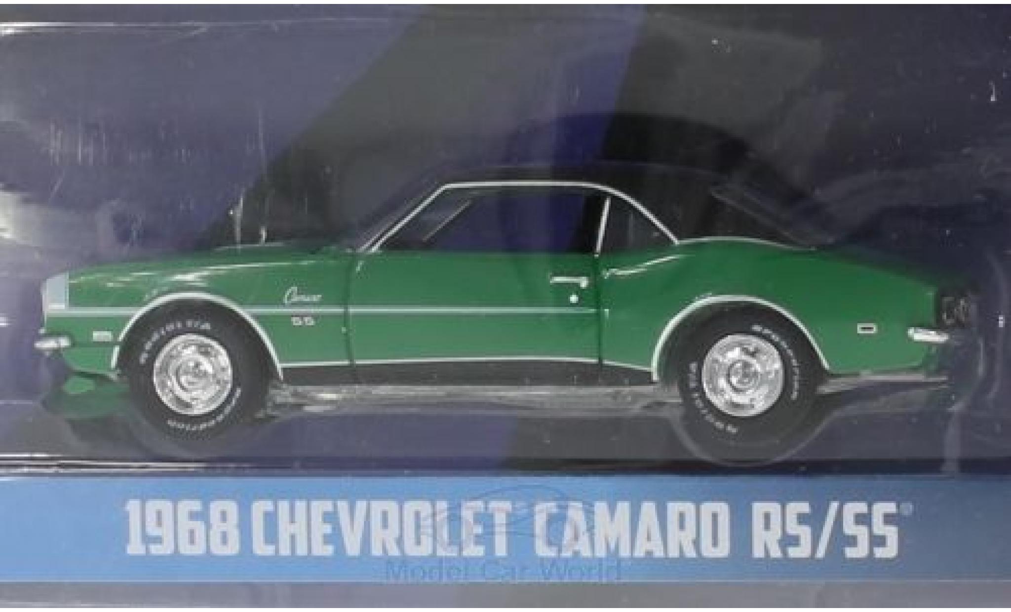 Chevrolet Camaro 1/64 Greenlight RS/SS verde/nero Turtle Wax 1968 modellino in miniatura
