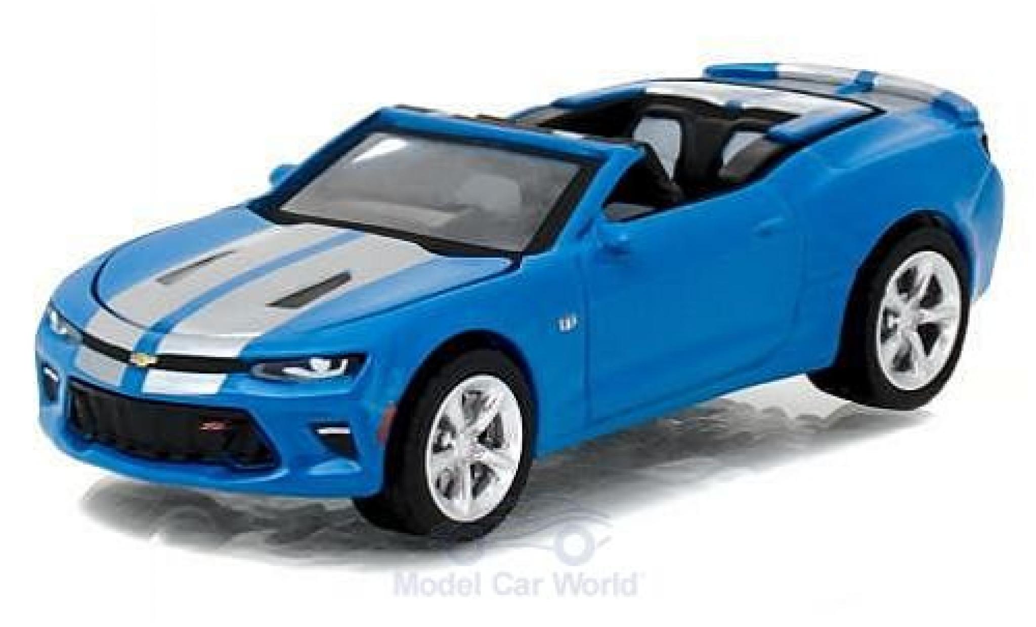 Chevrolet Camaro 1/64 Greenlight SS metallico blu/grigio 2017 Muscle Series 18 ohne Vitrine modellino in miniatura