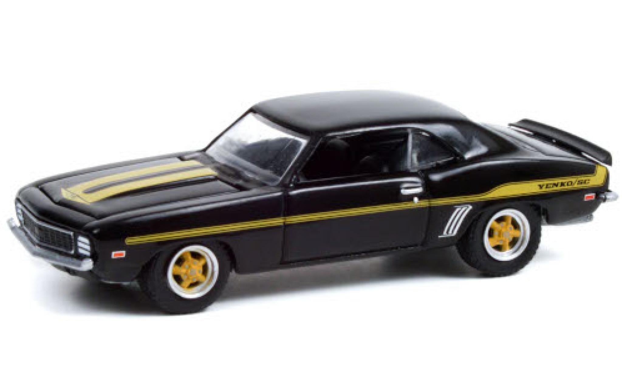 Chevrolet Camaro 1/64 Greenlight Yenko S/C Custom nero/Dekor 1969 modellino in miniatura