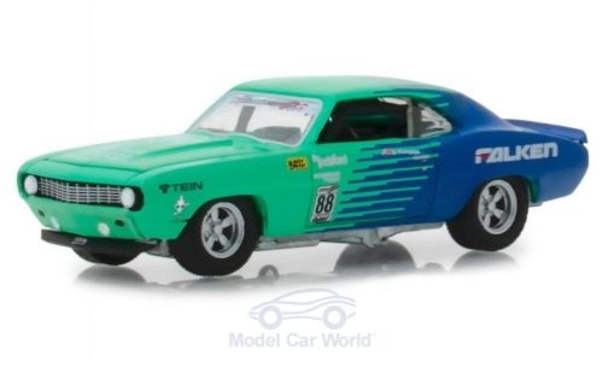 Chevrolet Camaro Z28 1/64 Greenlight Z/28 Falken 1969 modellino in miniatura
