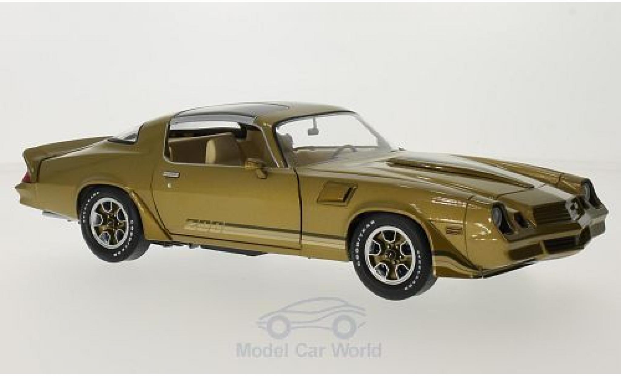 Chevrolet Camaro Z28 1/18 Greenlight Z28 gold/Dekor 1981 modellino in miniatura
