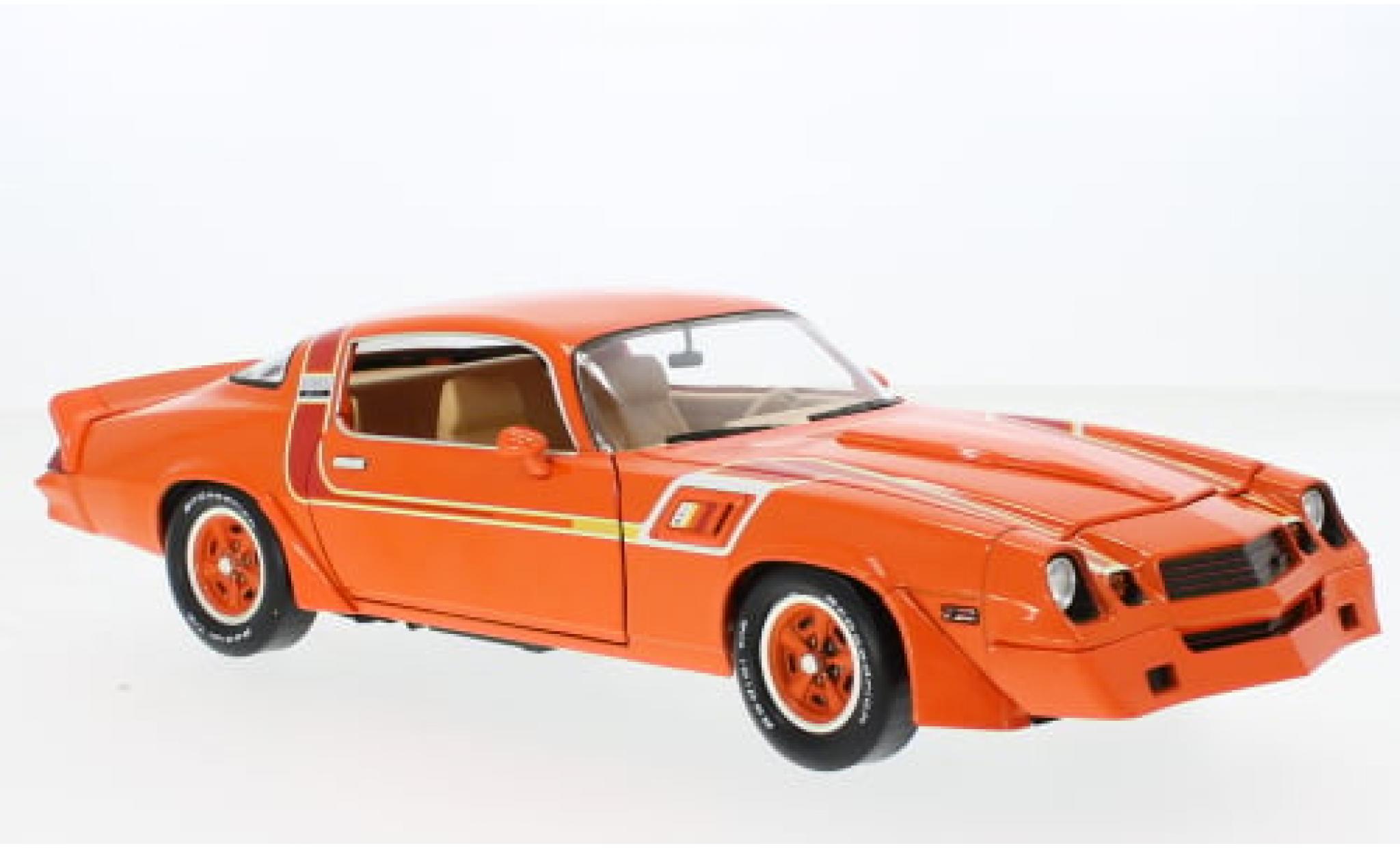 Chevrolet Camaro 1/18 Greenlight Z28 Hugger General Motors Special orange 1980 1:18 modellino in miniatura