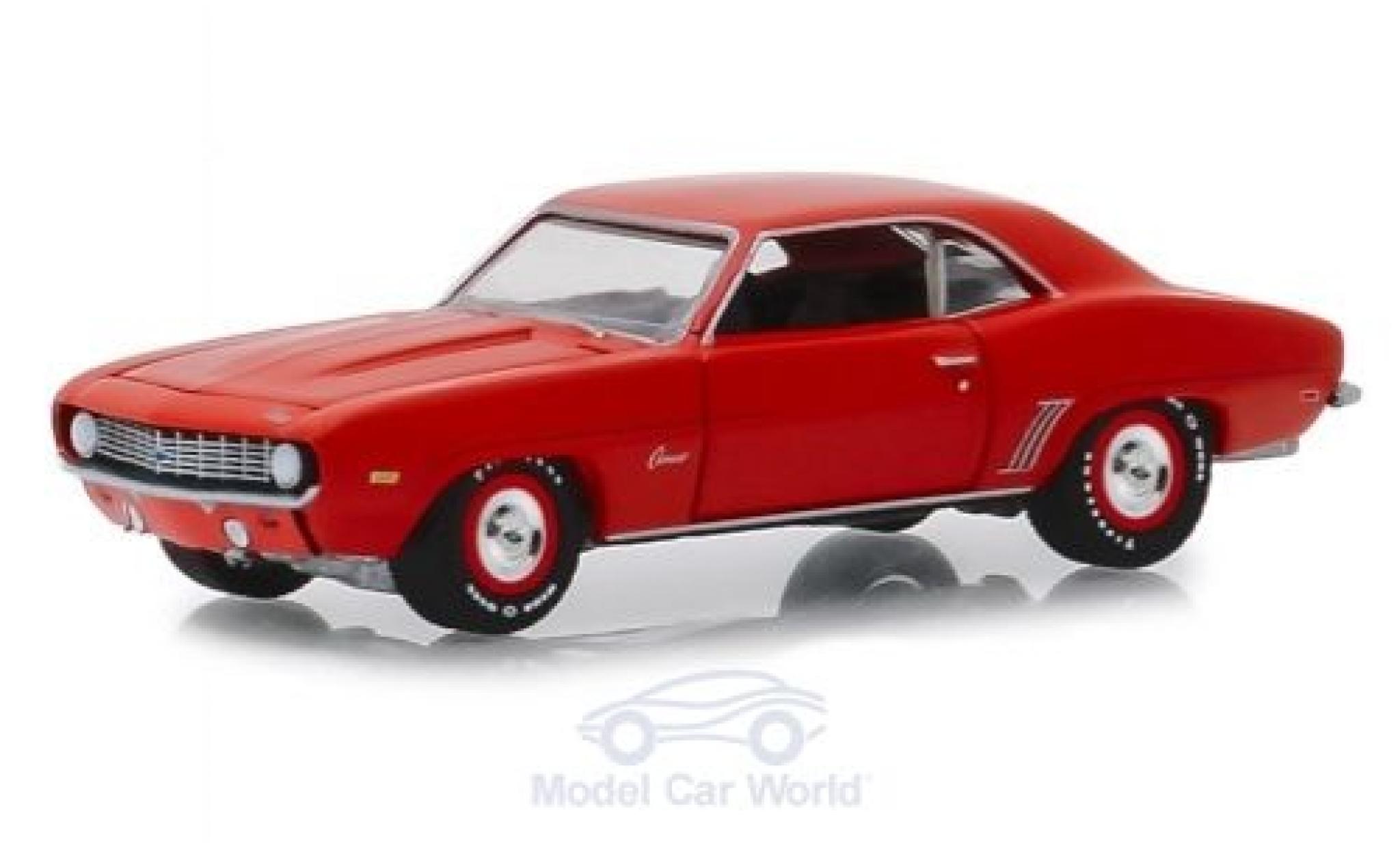 Chevrolet Camaro ZL1 1/64 Greenlight ZL1 rosso 1969 modellino in miniatura