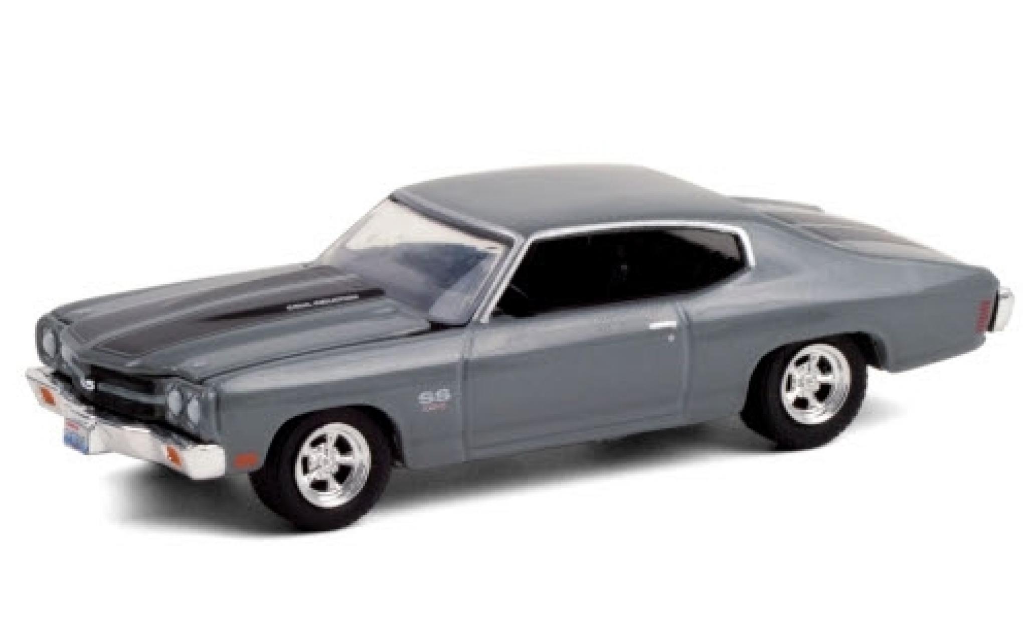 Chevrolet Chevelle 1/64 Greenlight SS 454 metallico grigio/matt-nero 1970 Once Upon A Time (TV-s�rie 20011-18) Es war einmal... modellino in miniatura
