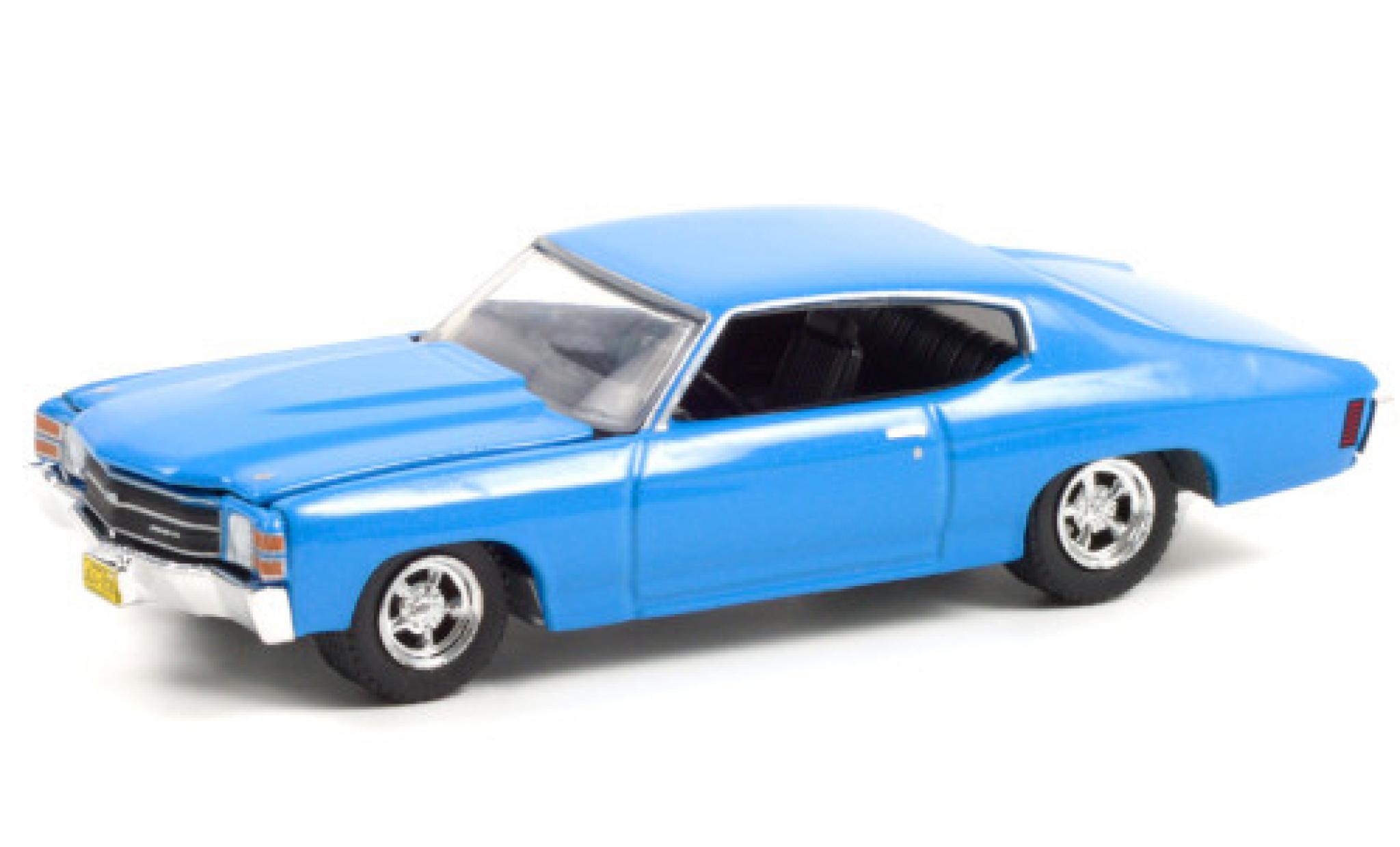 Chevrolet Chevelle 1/64 Greenlight SS metallico blu 1971 The Rookie (TV s�rie 2018 - jetzt) modellino in miniatura