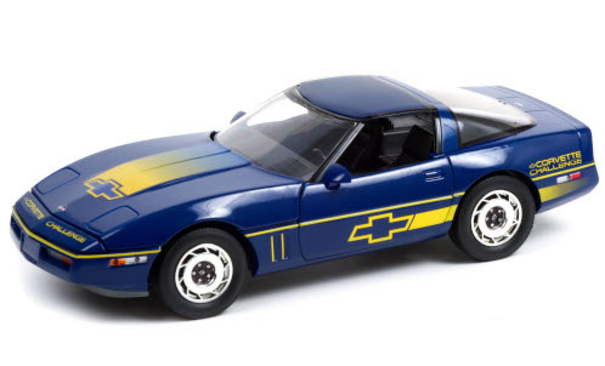 Chevrolet Corvette 1/18 Greenlight (C4) blu/Dekor Challenge 1988 toit détachable modellino in miniatura