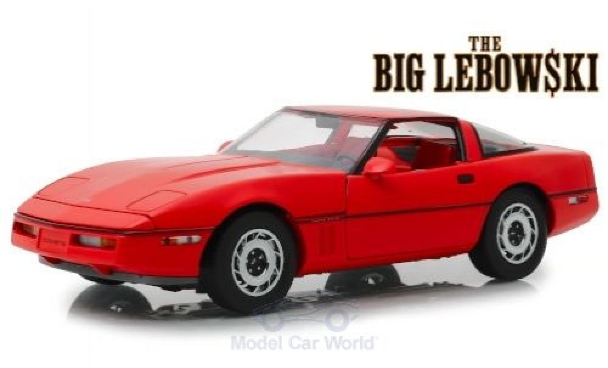 Chevrolet Corvette 1/18 Greenlight C4 rosso The Big Lebowski 1985 modellino in miniatura