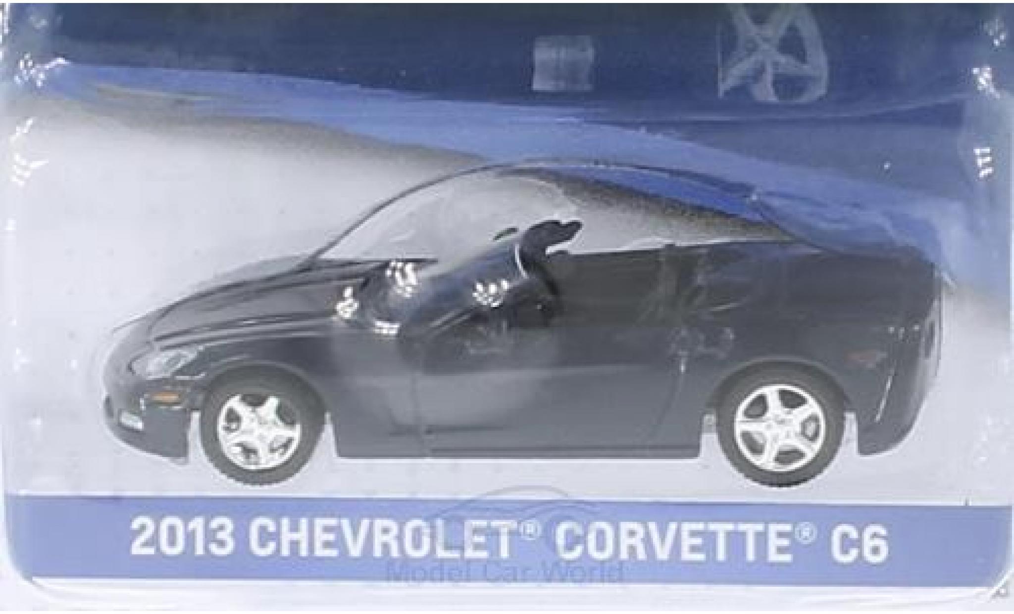 Chevrolet Corvette 1/64 Greenlight C6 metallico blu 2013 ohne Vitrine modellino in miniatura