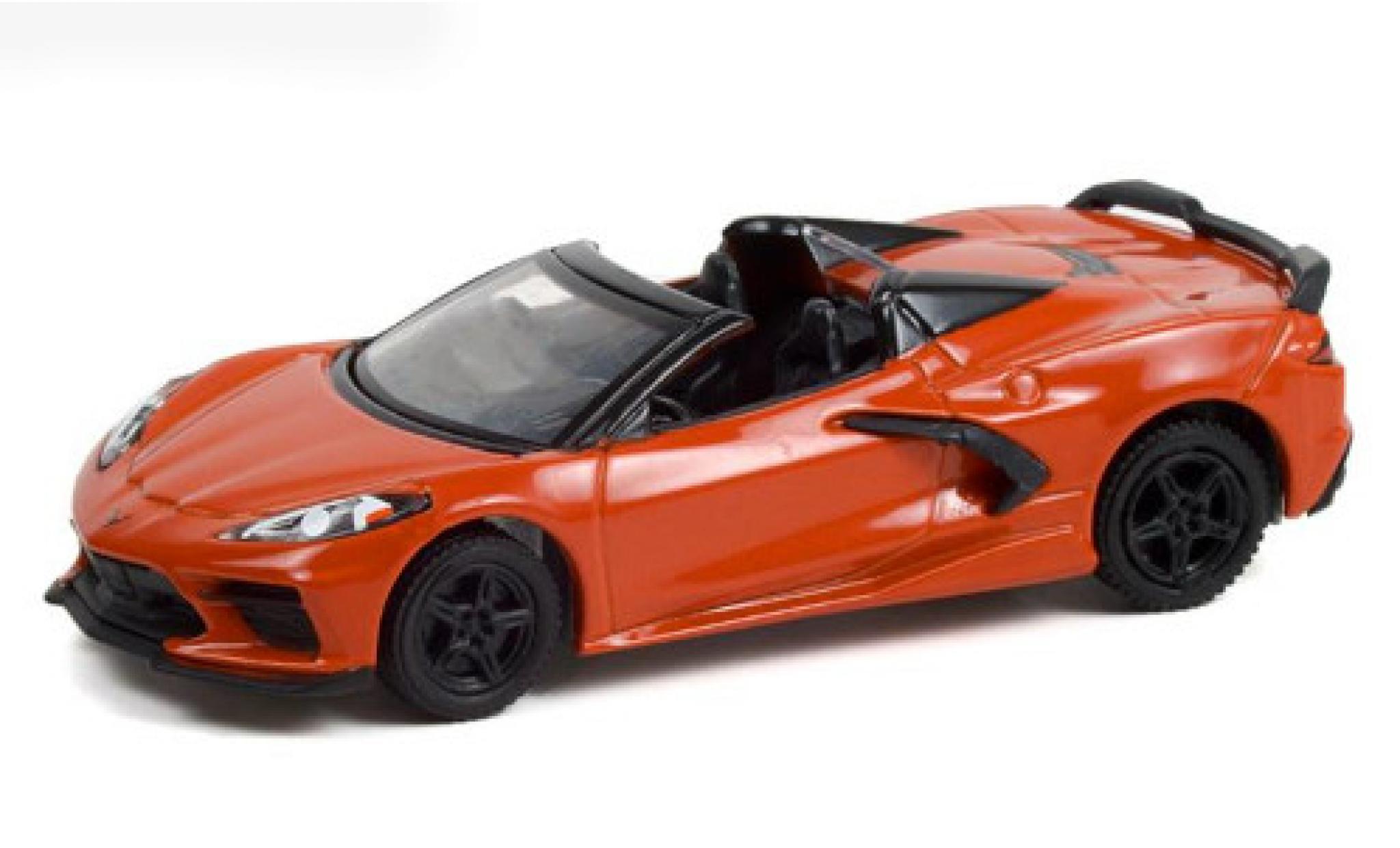 Chevrolet Corvette 1/64 Greenlight Stingray Convertibile metallico orange 2021 modellino in miniatura