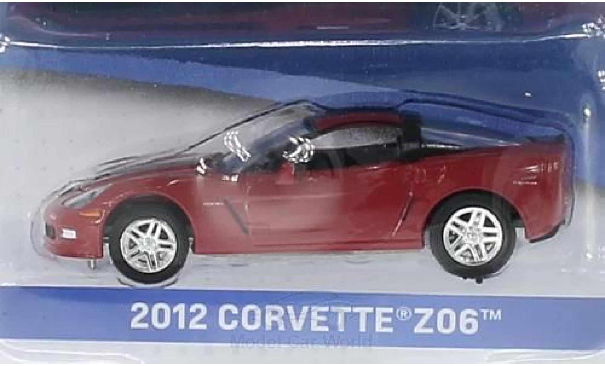 Chevrolet Corvette 1/64 Greenlight Z06 metallico rosso/nero 2012 General Motors Series 1 ohne Vitrine modellino in miniatura