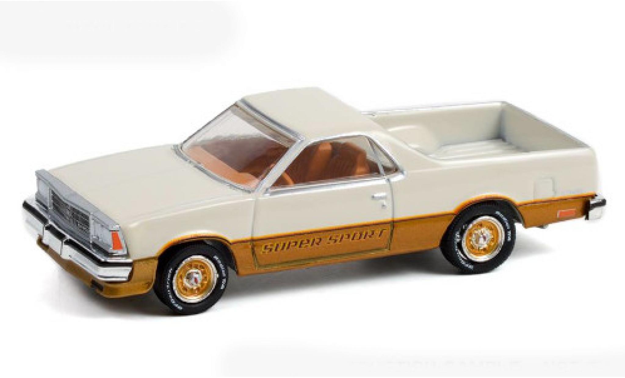 Chevrolet El Camino 1/64 Greenlight SS beige/bronze 1980 modellino in miniatura