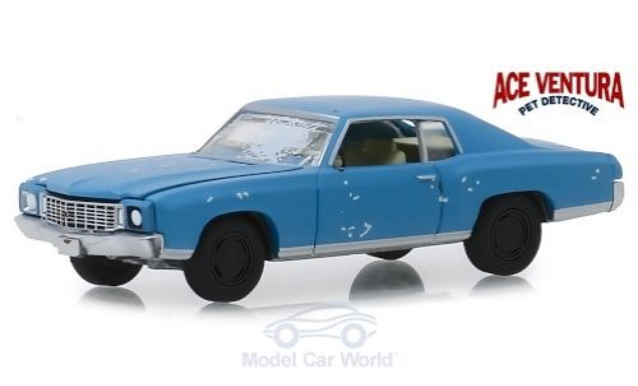 Chevrolet Monte Carlo 1/64 Greenlight Ace Ventura - Pet Detective 1972 modellino in miniatura