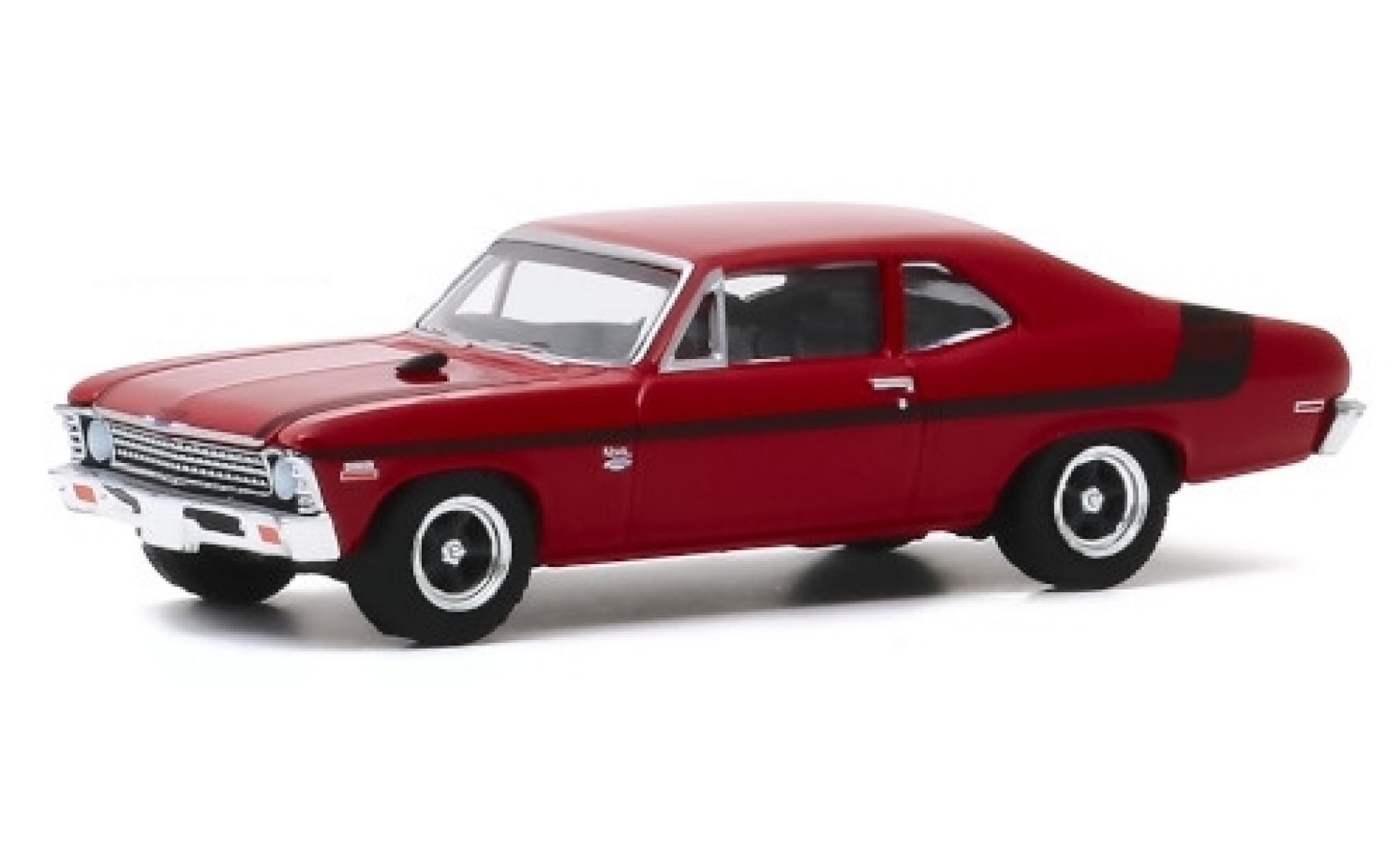 Chevrolet Nova 1/64 Greenlight Yenko Deuce rosso/nero 1971 modellino in miniatura