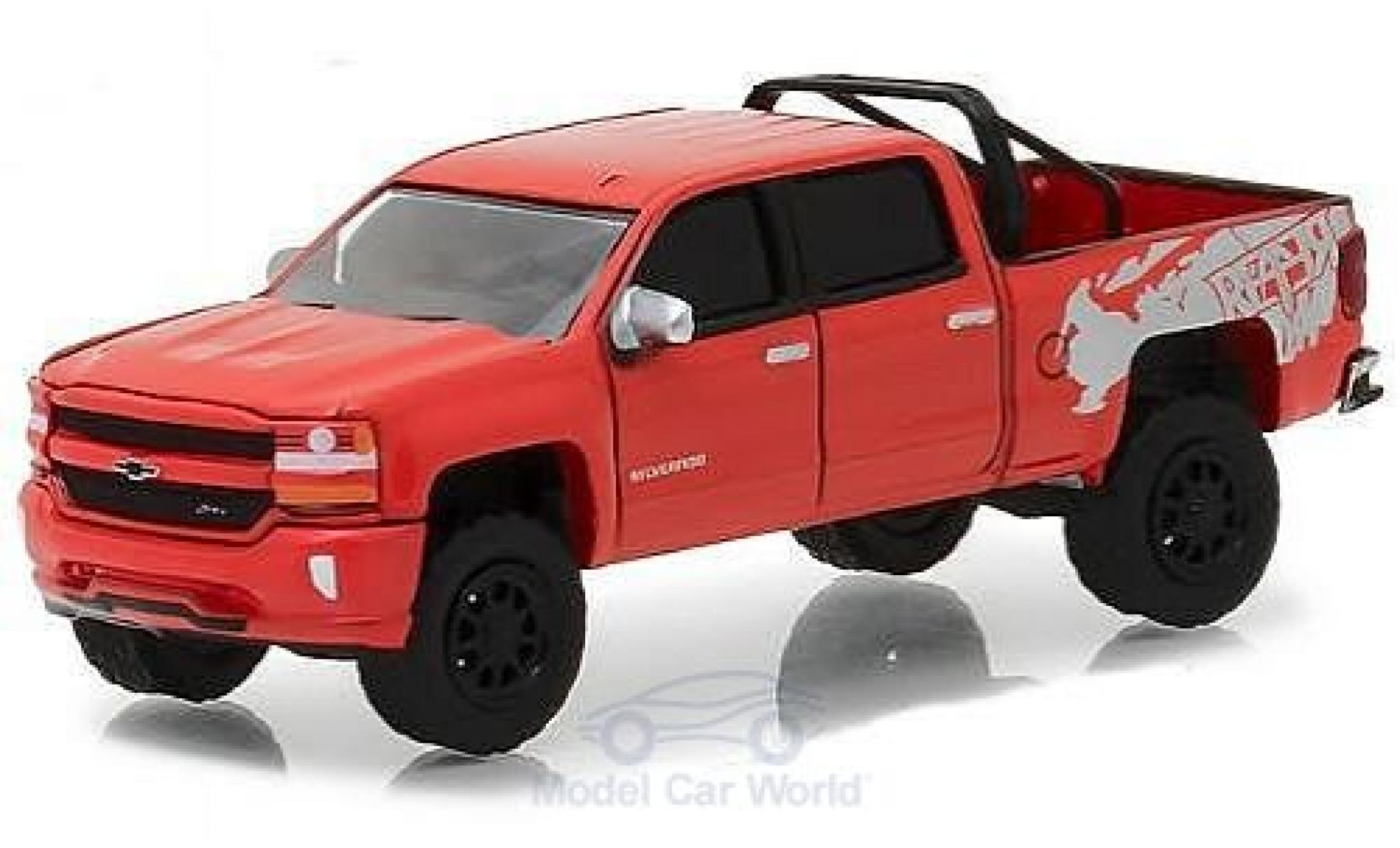Chevrolet Silverado 1/64 Greenlight 1500 rosso 2018 modellino in miniatura