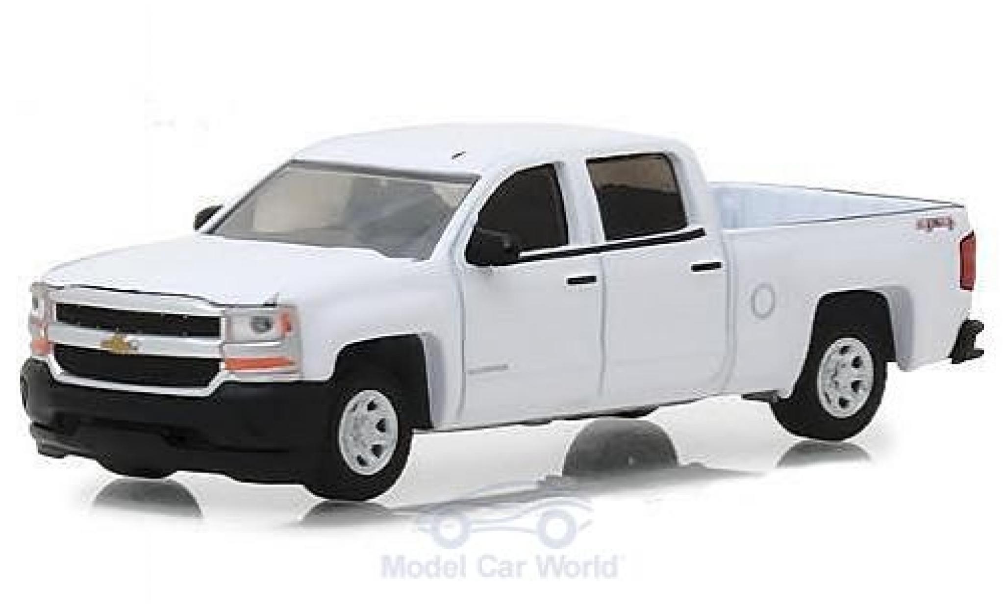 Chevrolet Silverado 1/64 Greenlight 1500 bianco 2018 modellino in miniatura