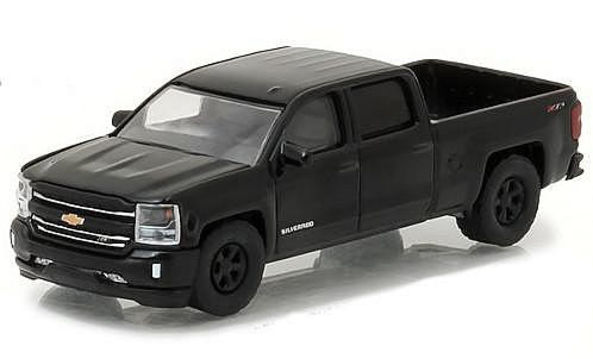 Chevrolet Silverado 1/64 Greenlight nero 2016 modellino in miniatura