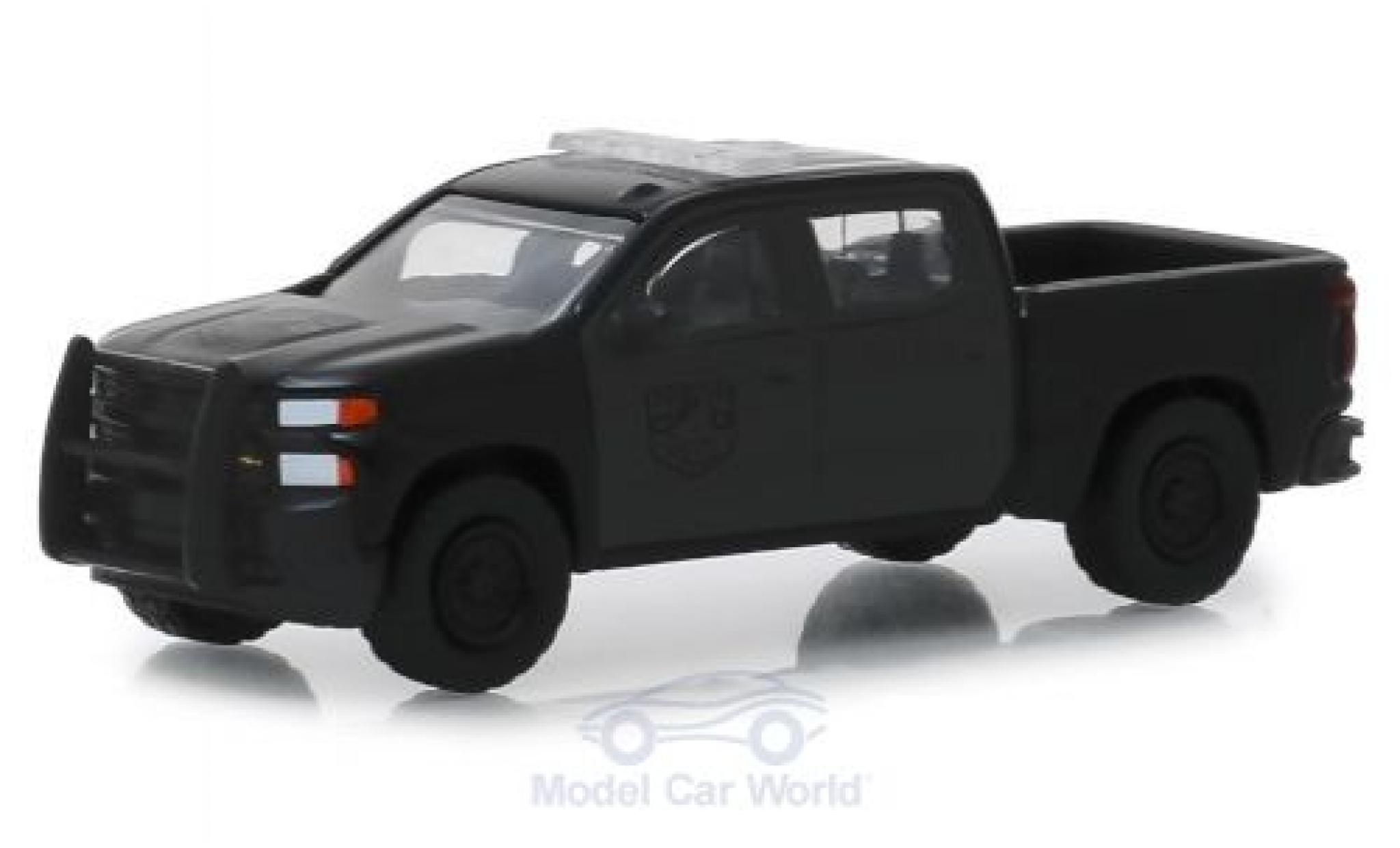 Chevrolet Silverado 1/64 Greenlight SSV nero 2019 modellino in miniatura