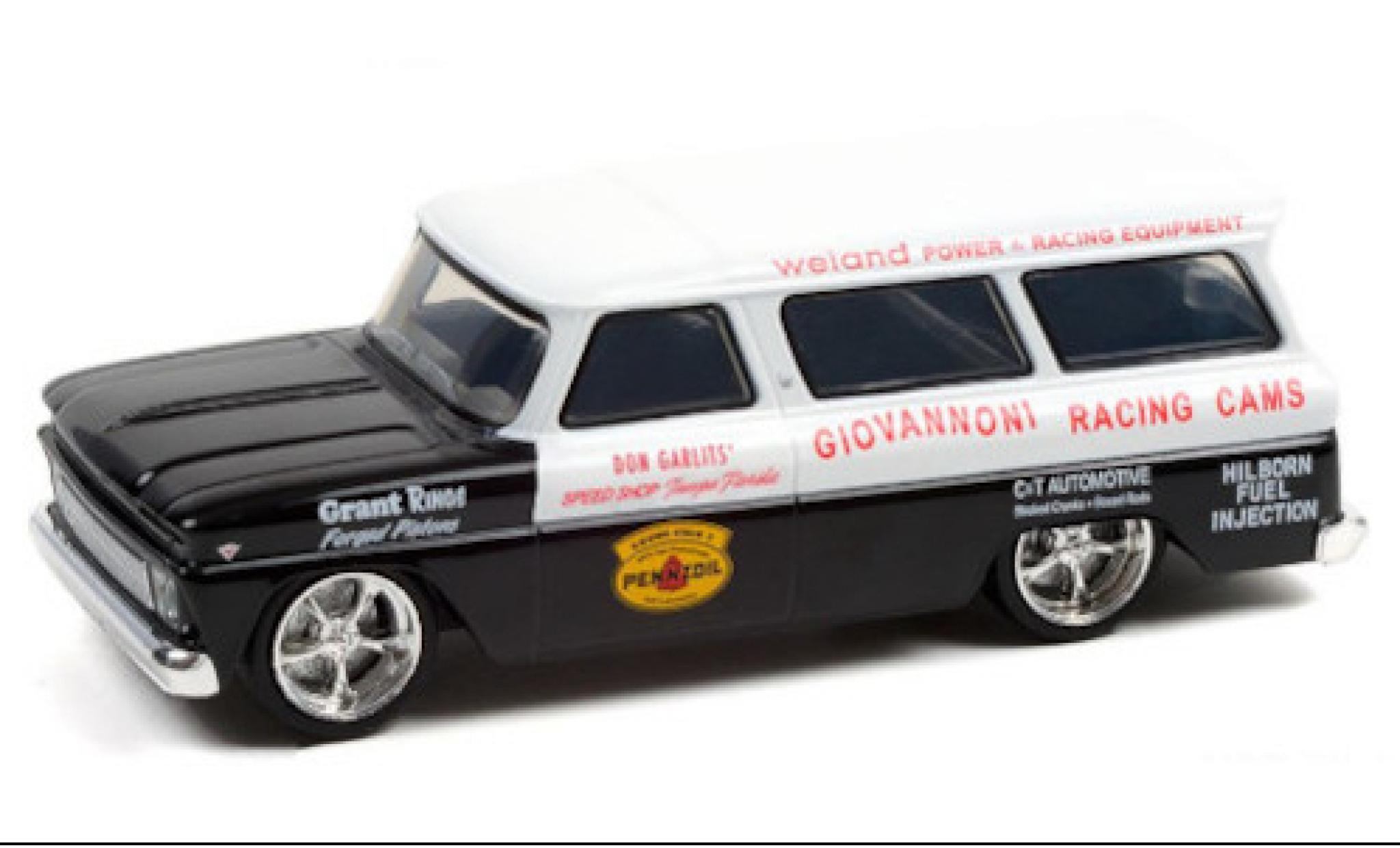 Chevrolet Suburban 1/43 Greenlight nero/bianco Speed Shop Tampa Florida 1966 modellino in miniatura