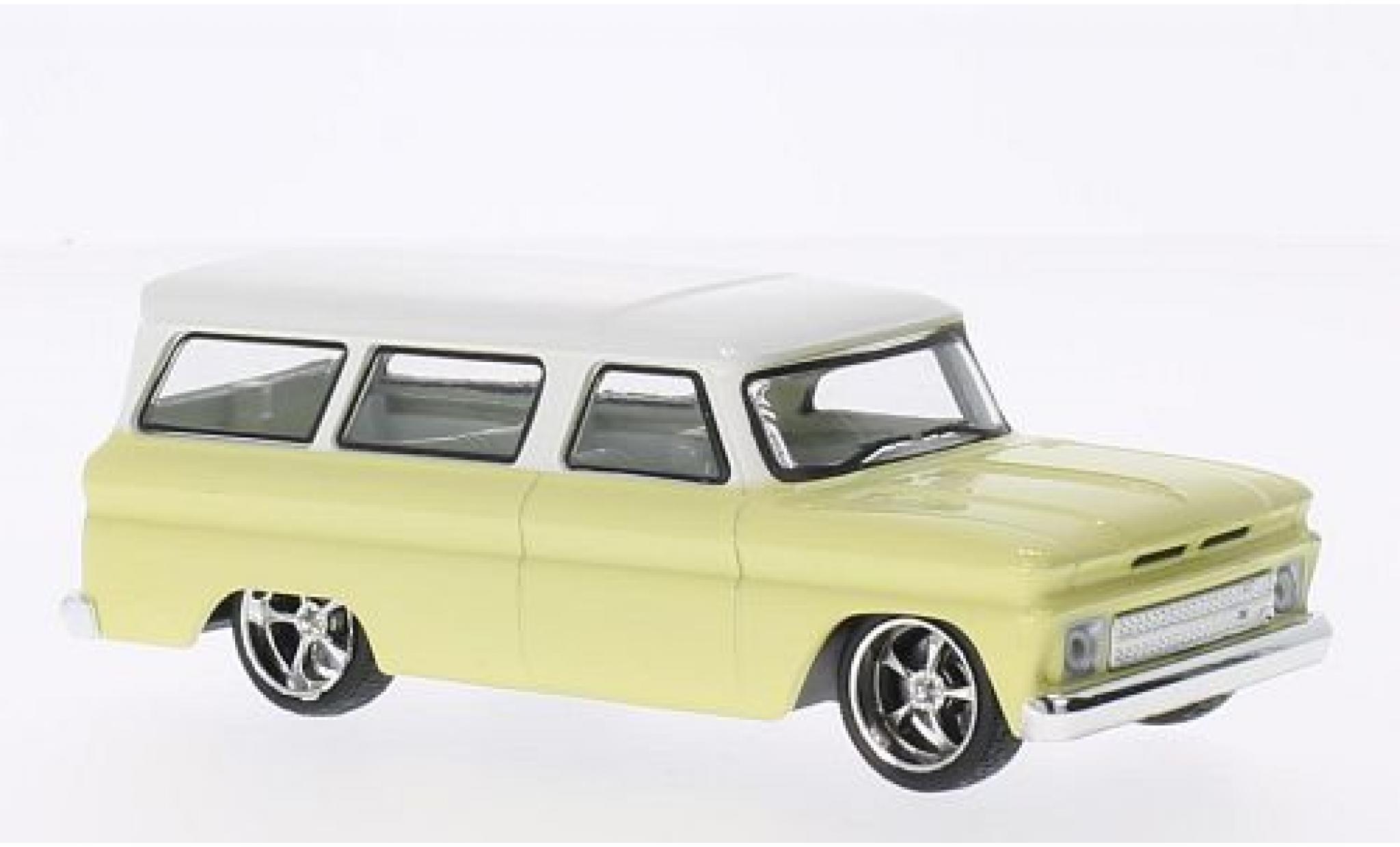 Chevrolet Suburban 1/43 Greenlight Tuning giallo/bianco 1966 modellino in miniatura