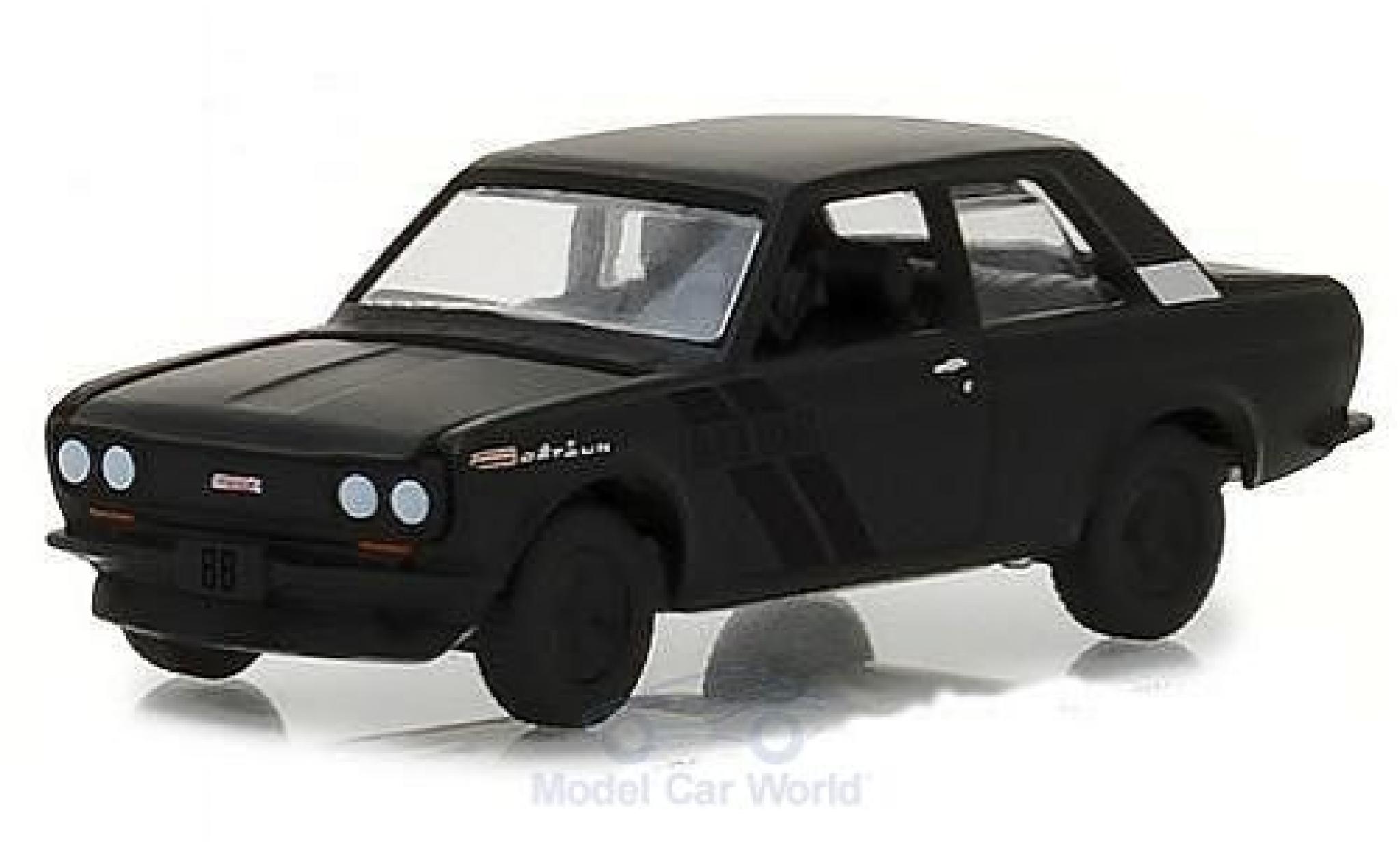 Datsun 510 1/64 Greenlight matt-nero 1968 modellino in miniatura