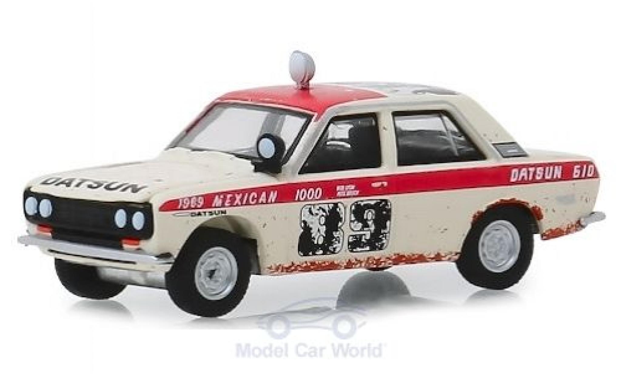 Datsun 510 1/64 Greenlight No.89 BRE Baja 1000 1969 modellino in miniatura