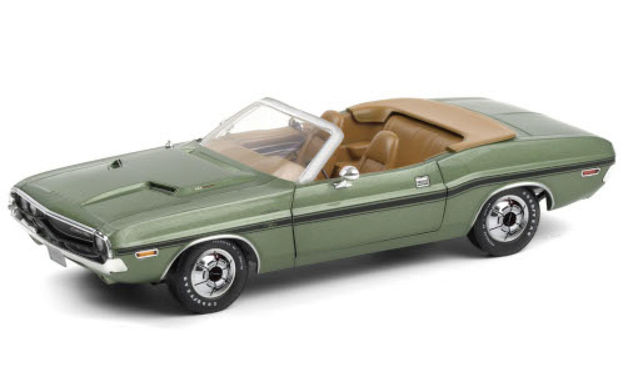Dodge Challenger 1/18 Greenlight R/T 383 Convertibile metallico verde/nero 1970 modellino in miniatura
