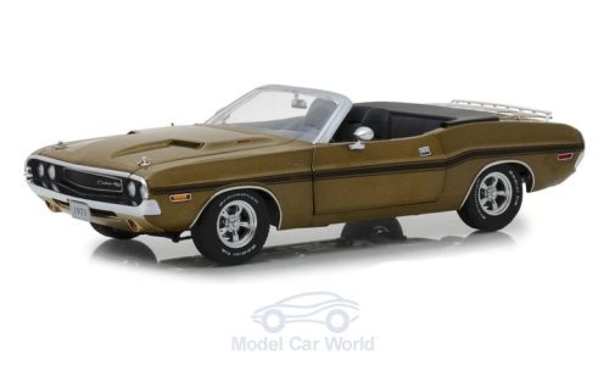 Dodge Challenger 1970 1/18 Greenlight R/T Convertibile gold 1970 modellino in miniatura