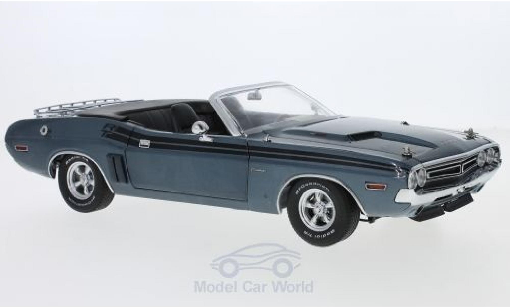 Dodge Challenger 1970 1/18 Greenlight R/T Convertibile metallico blu 1970 modellino in miniatura