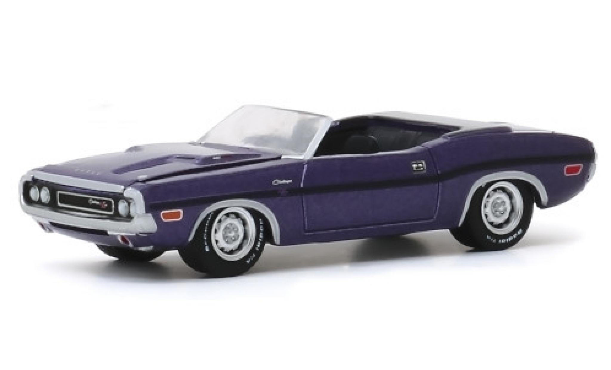 Dodge Challenger 1/64 Greenlight R/T Convertibile metallico lila 1970 modellino in miniatura