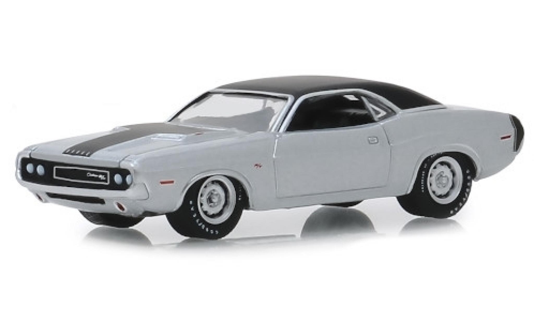 Dodge Challenger 1/64 Greenlight R/T HEMI grigio/matt-nero 1970 modellino in miniatura