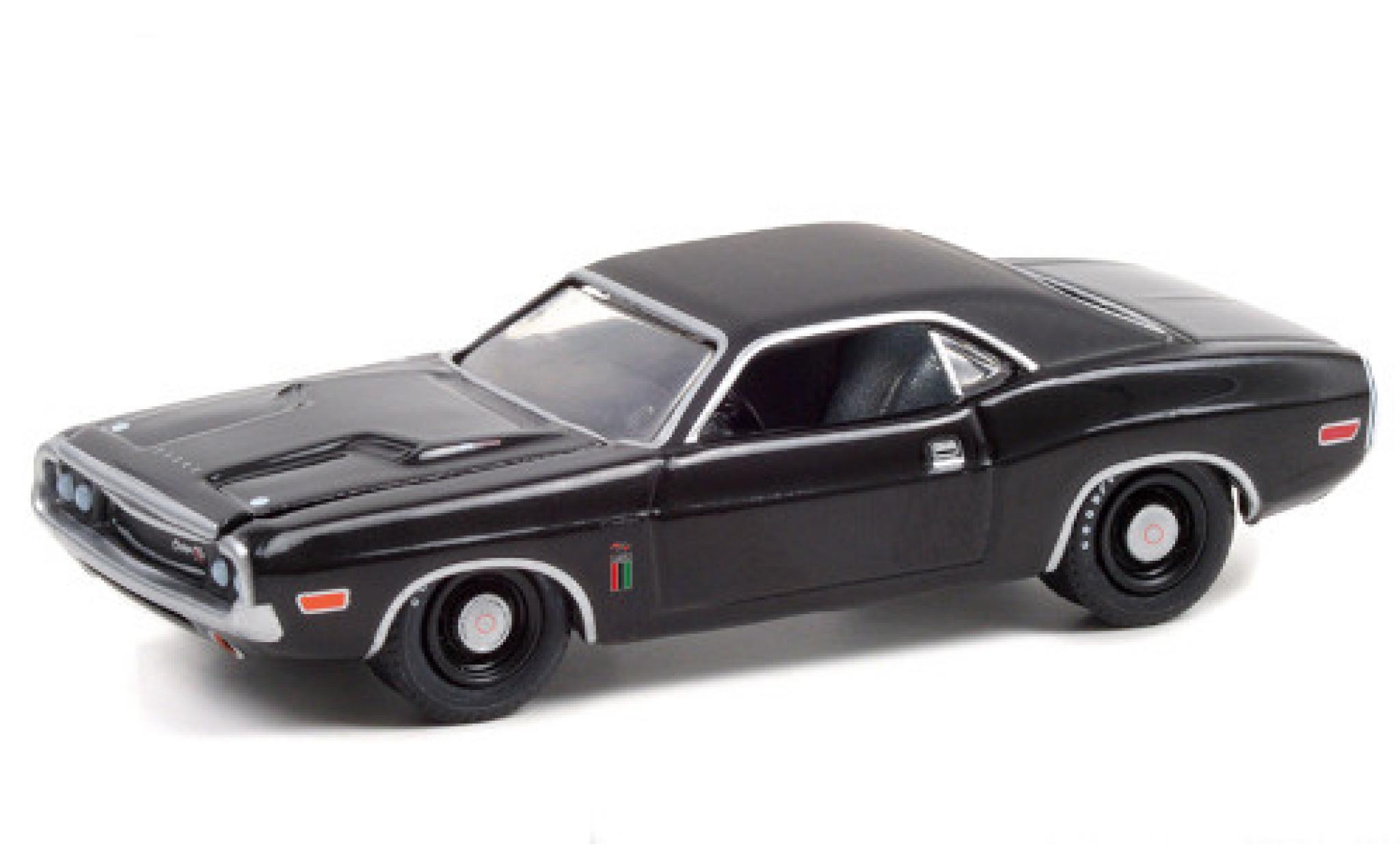 Dodge Challenger 1/64 Greenlight R/T nero 1970 The Black Ghost modellino in miniatura