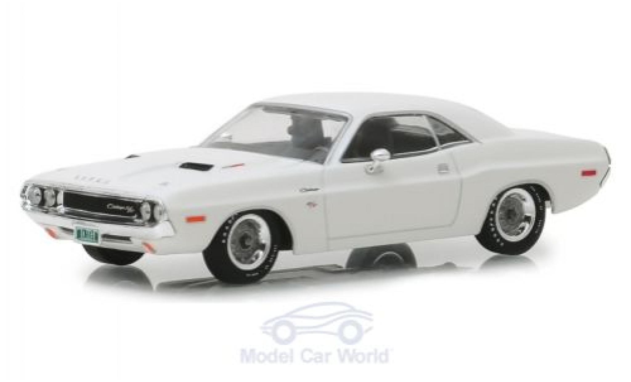 Dodge Challenger 1970 1/18 Greenlight R/T bianco Vanishing Point 1970 modellino in miniatura