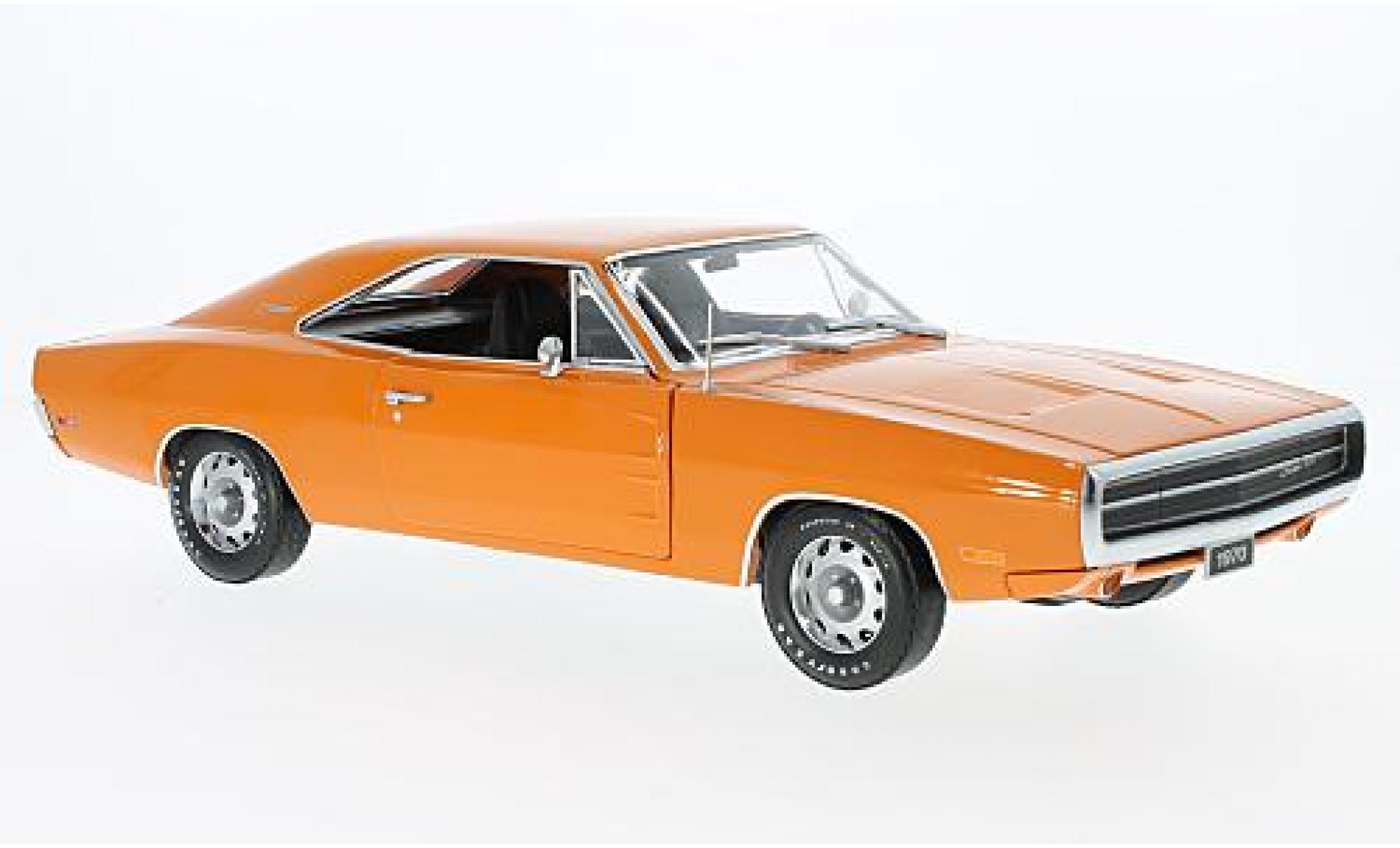 Dodge Charger 1/18 Greenlight 500 orange 1970 modellino in miniatura