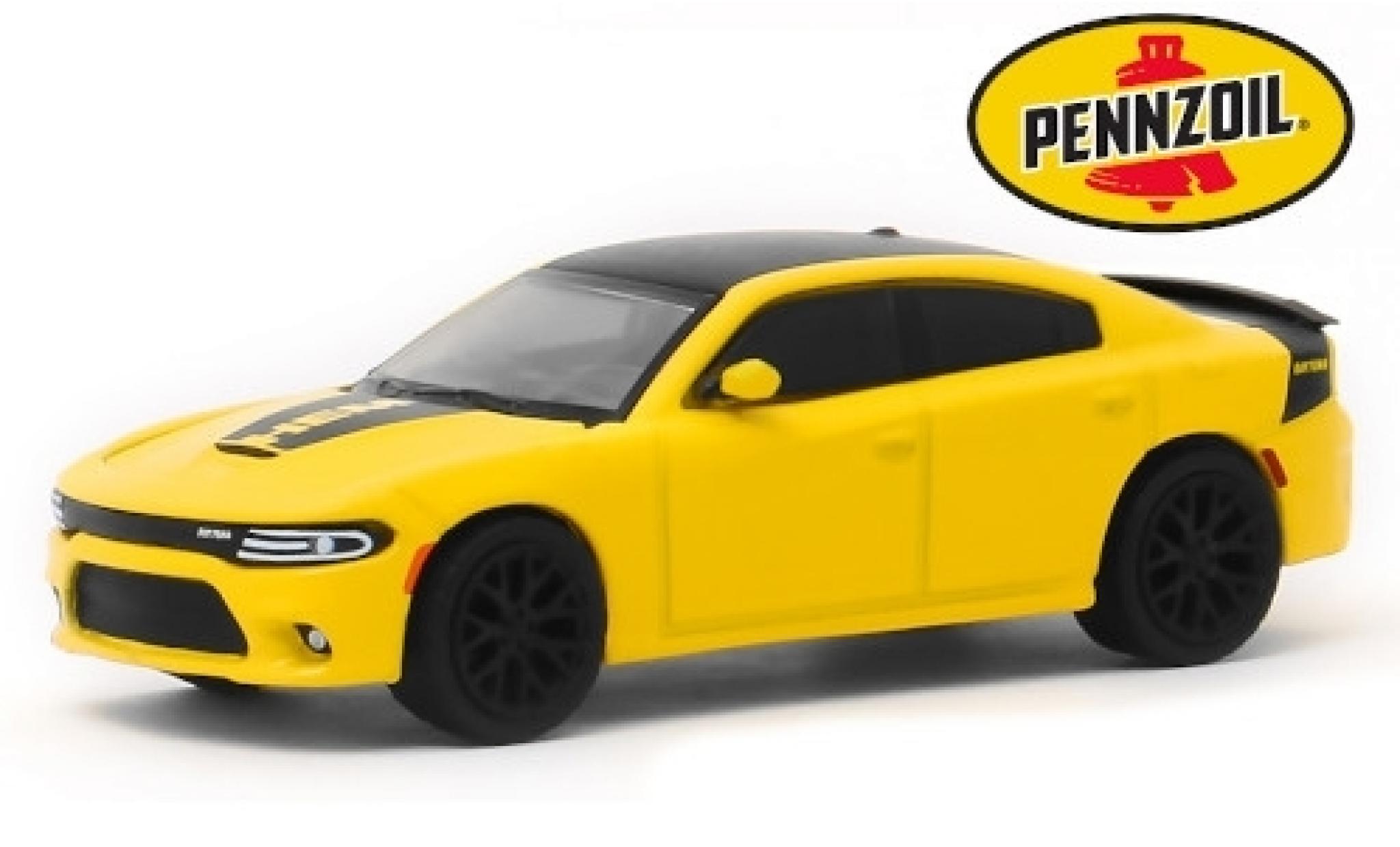 Dodge Charger 1/64 Greenlight Daytona HEMI giallo/matt-nero Pennzoil 2017 modellino in miniatura