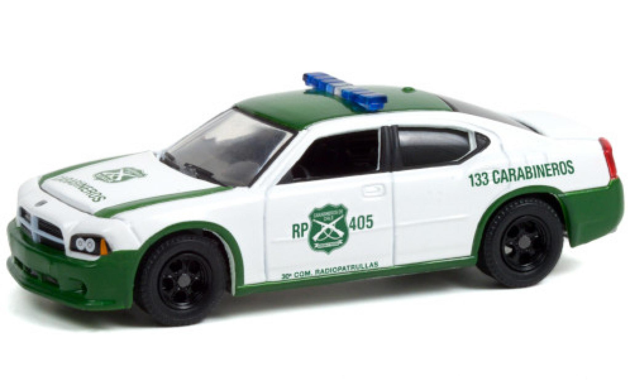 Dodge Charger 1/64 Greenlight Police Carabineros de Chile 2006 modellino in miniatura