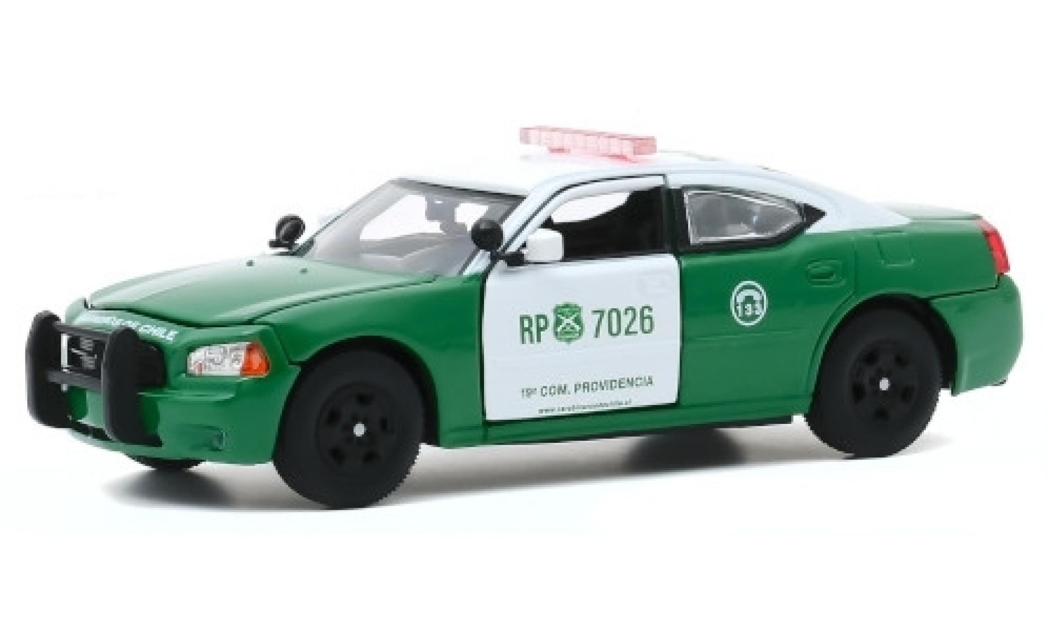 Dodge Charger 1/43 Greenlight Pursuit Carabineros de Chile 2008 modellino in miniatura