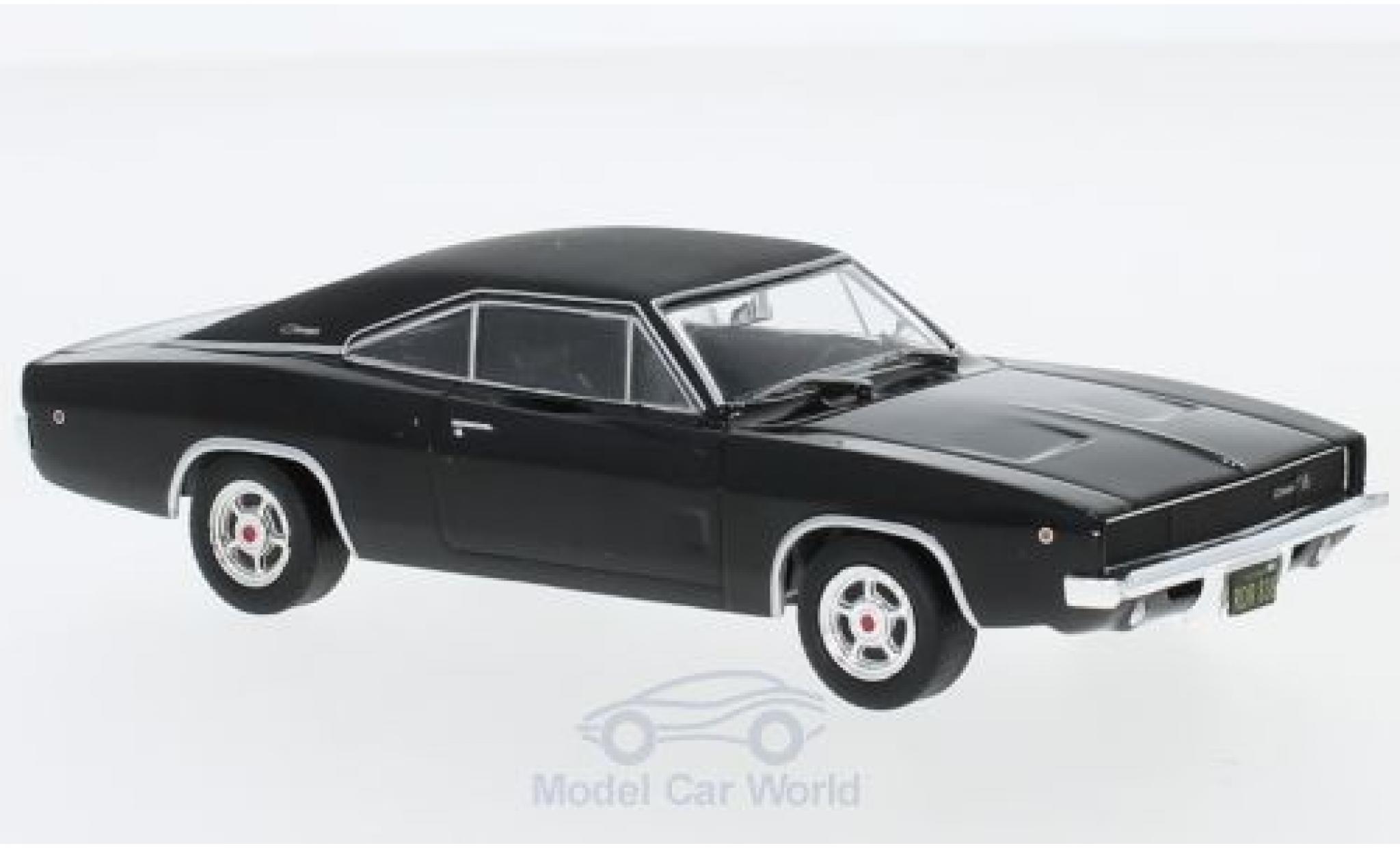 Dodge Charger 1968 1/43 Greenlight R/T nero/matt-nero Bullitt 1968 modellino in miniatura