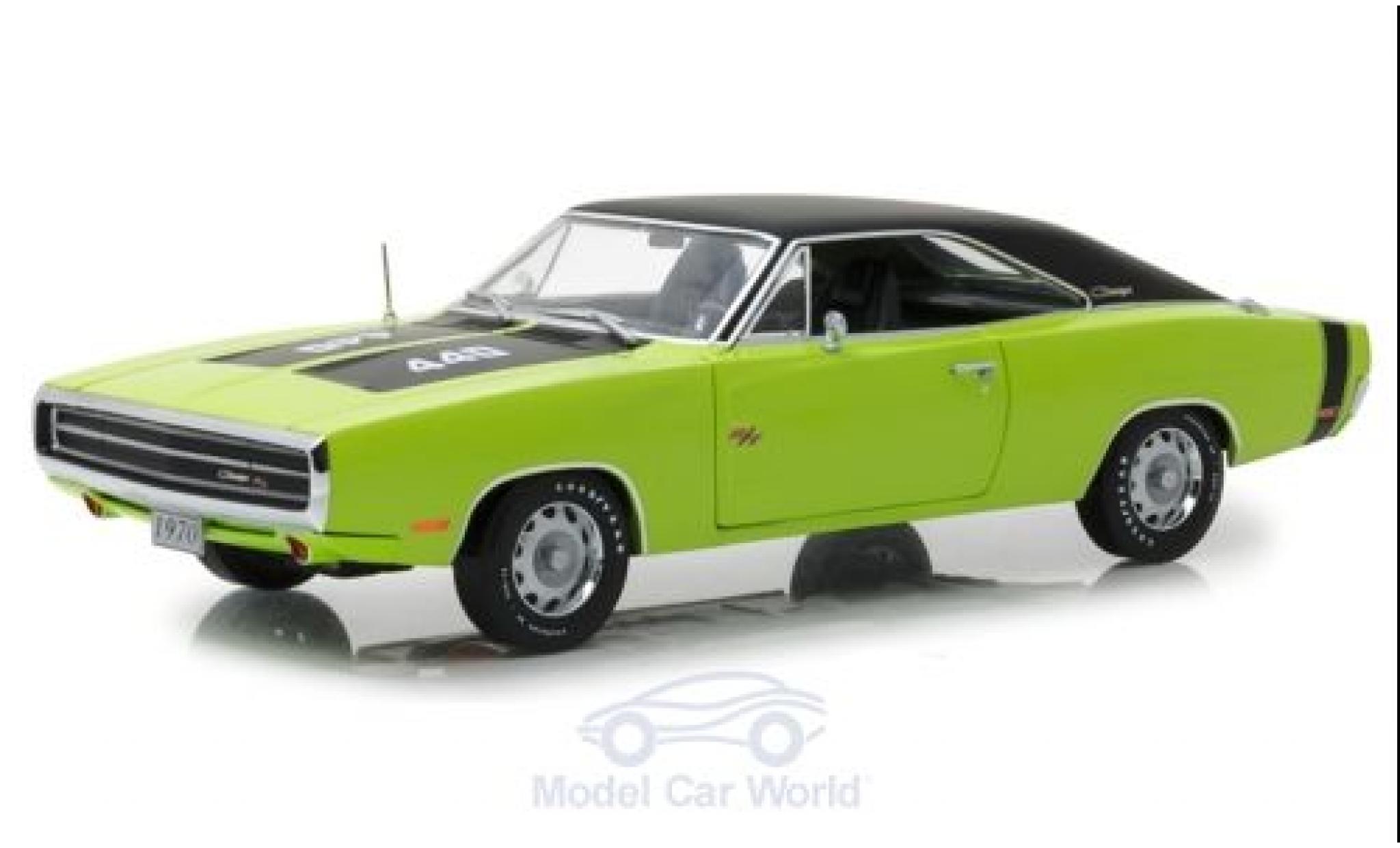 Dodge Charger 1970 1/18 Greenlight R/T SE verde/nero 1970 modellino in miniatura