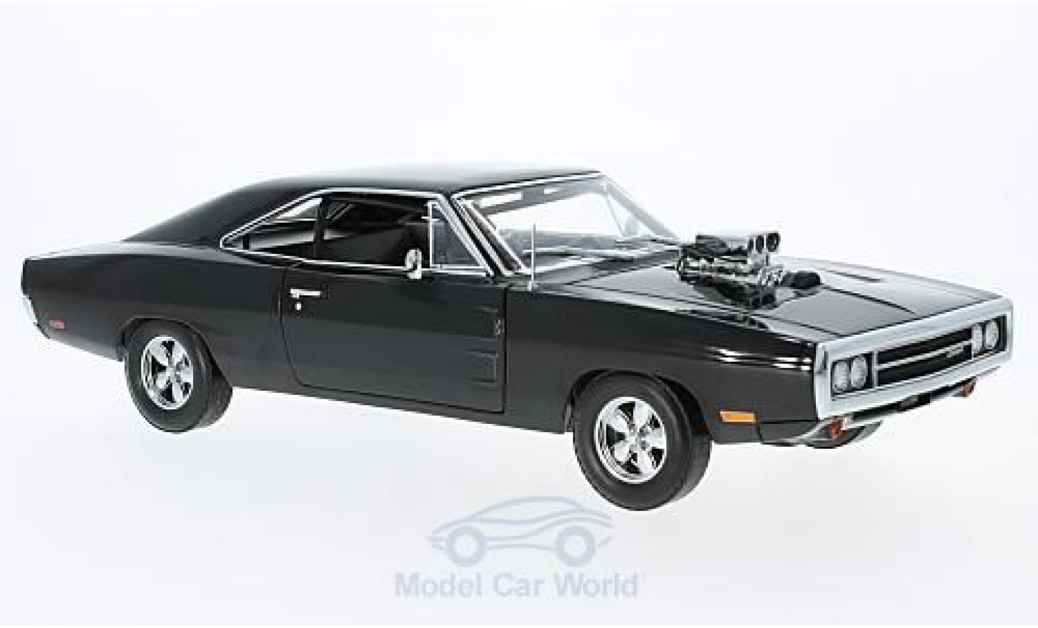 Dodge Charger 1/18 Greenlight nero Fast & Furious 2001 Doms 1970 modellino in miniatura