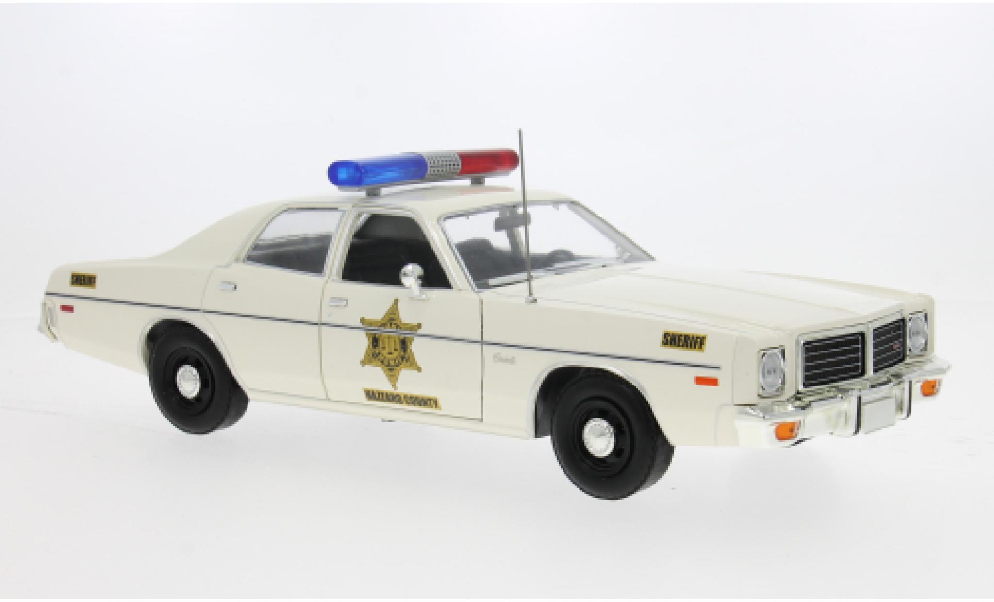 Dodge Coronet Greenlight 1975 Hazzard County Sheriff 1:18 modellino in miniatura