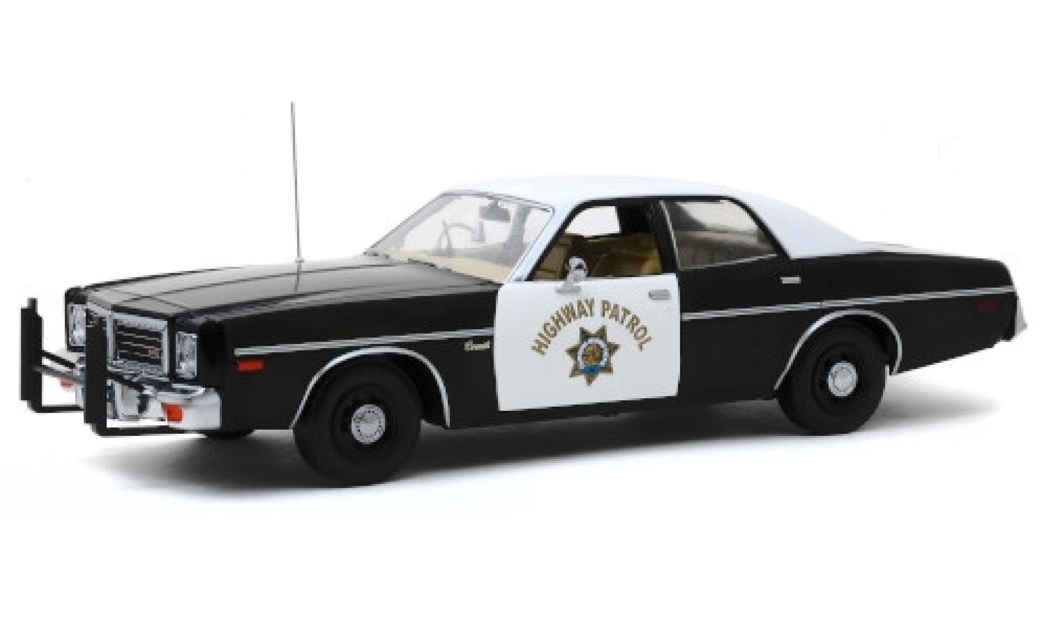Dodge Coronet 1/18 Greenlight California Highway Patrol 1975 modellino in miniatura