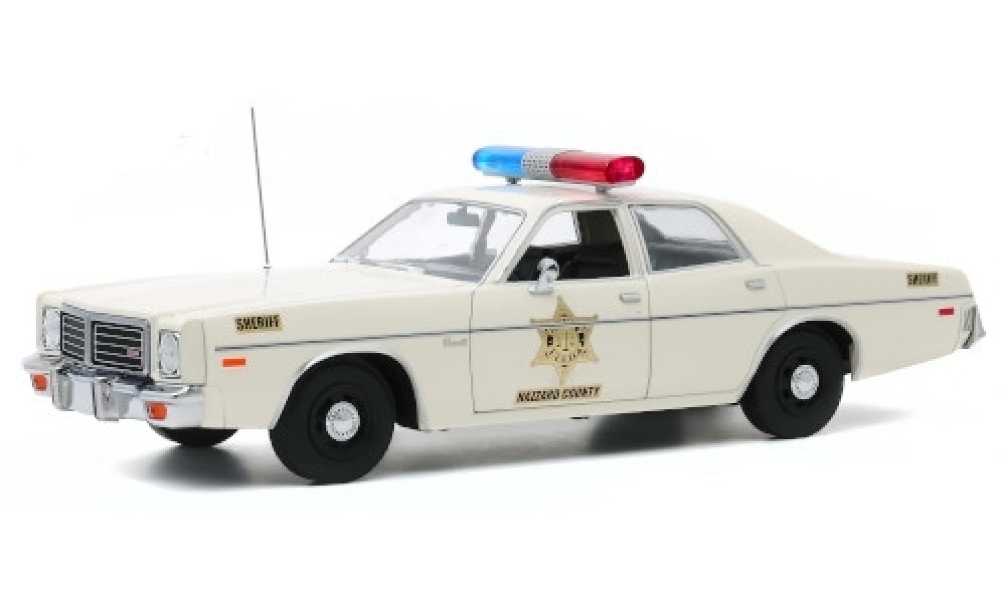 Dodge Coronet 1/64 Greenlight Hazzard County Sheriff 1975 modellino in miniatura
