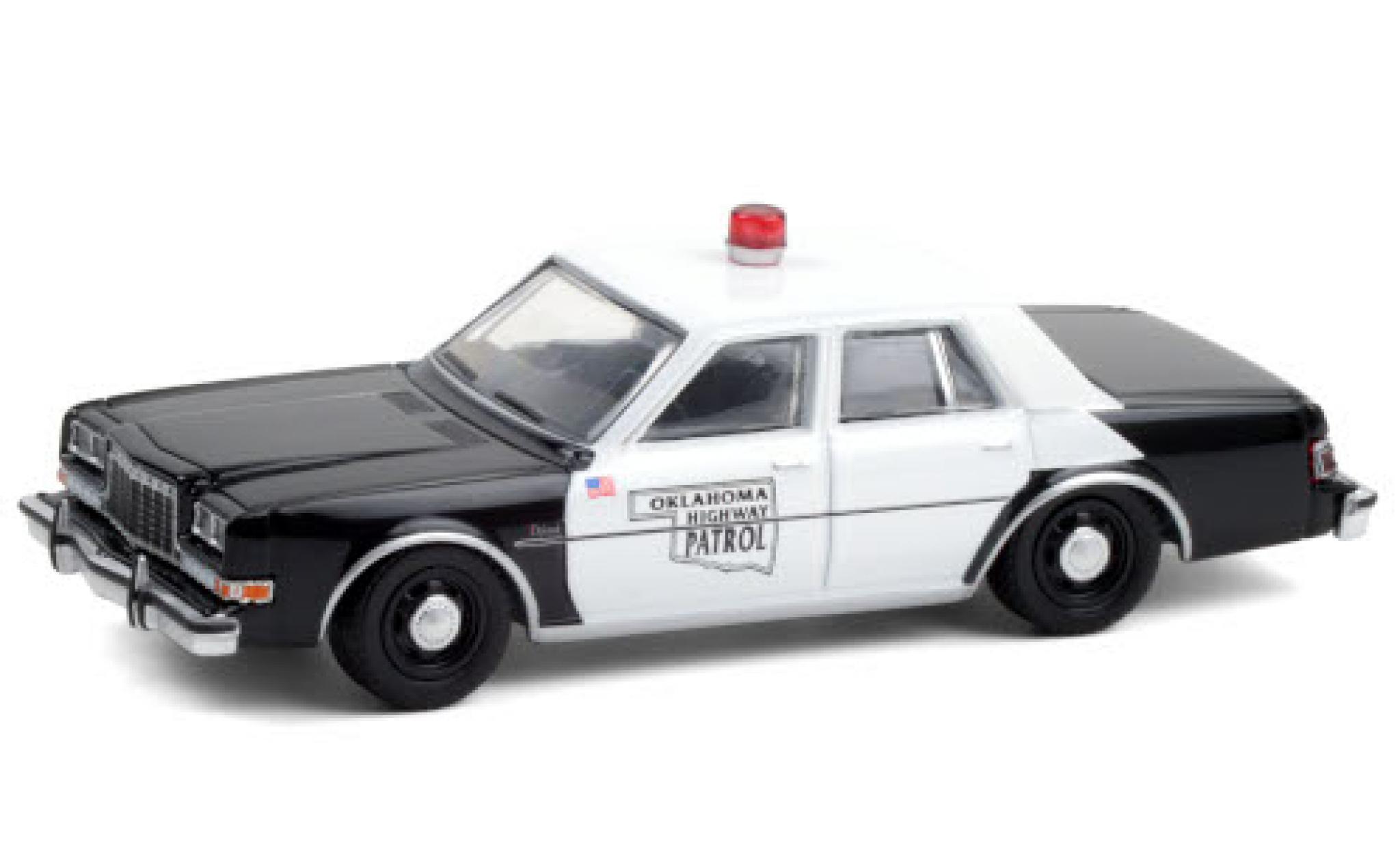 Dodge Diplomat 1/64 Greenlight Oklahoma Highway Patrol 1985 modellino in miniatura