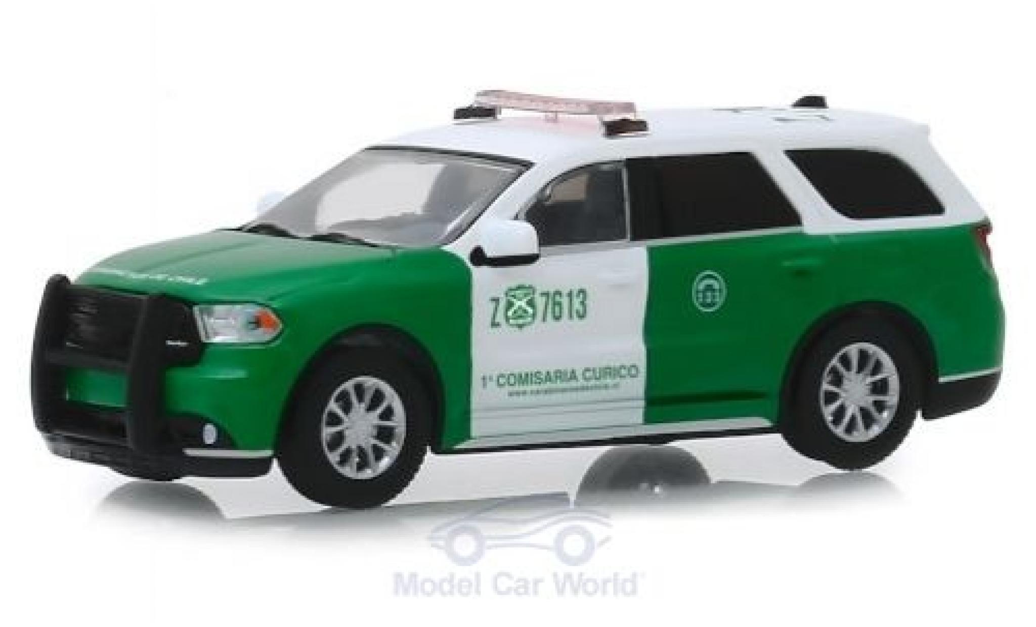 Dodge Durango 1/64 Greenlight Comisaria Curico - Carbineros de Chile 2018 modellino in miniatura