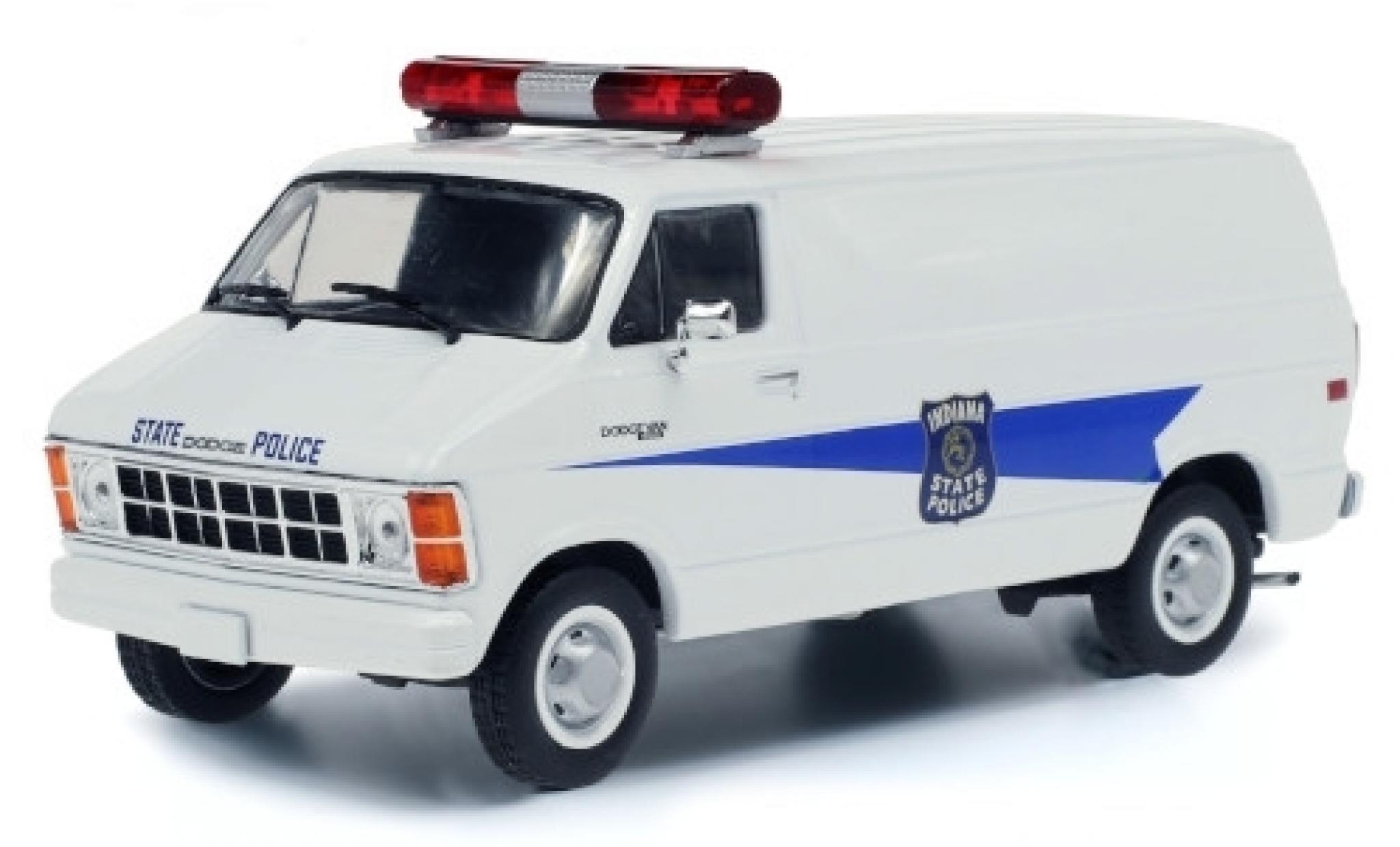 Dodge RAM 1/43 Greenlight B250 Van Indiana State Police 1980 modellino in miniatura