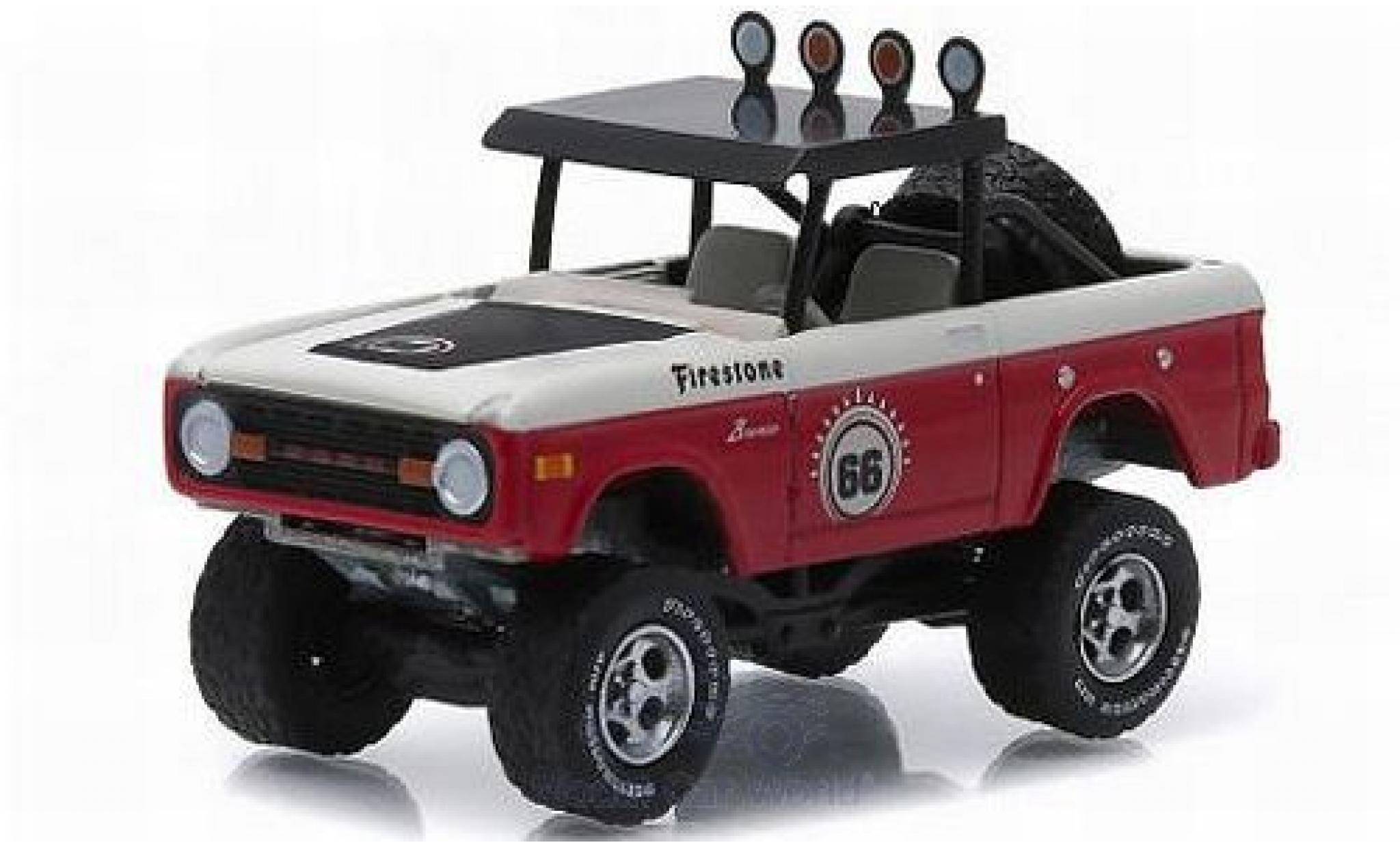 Ford Bronco 1/64 Greenlight Baja rosso/bianco No.66 1966 All-Terrain Series 2 modellino in miniatura